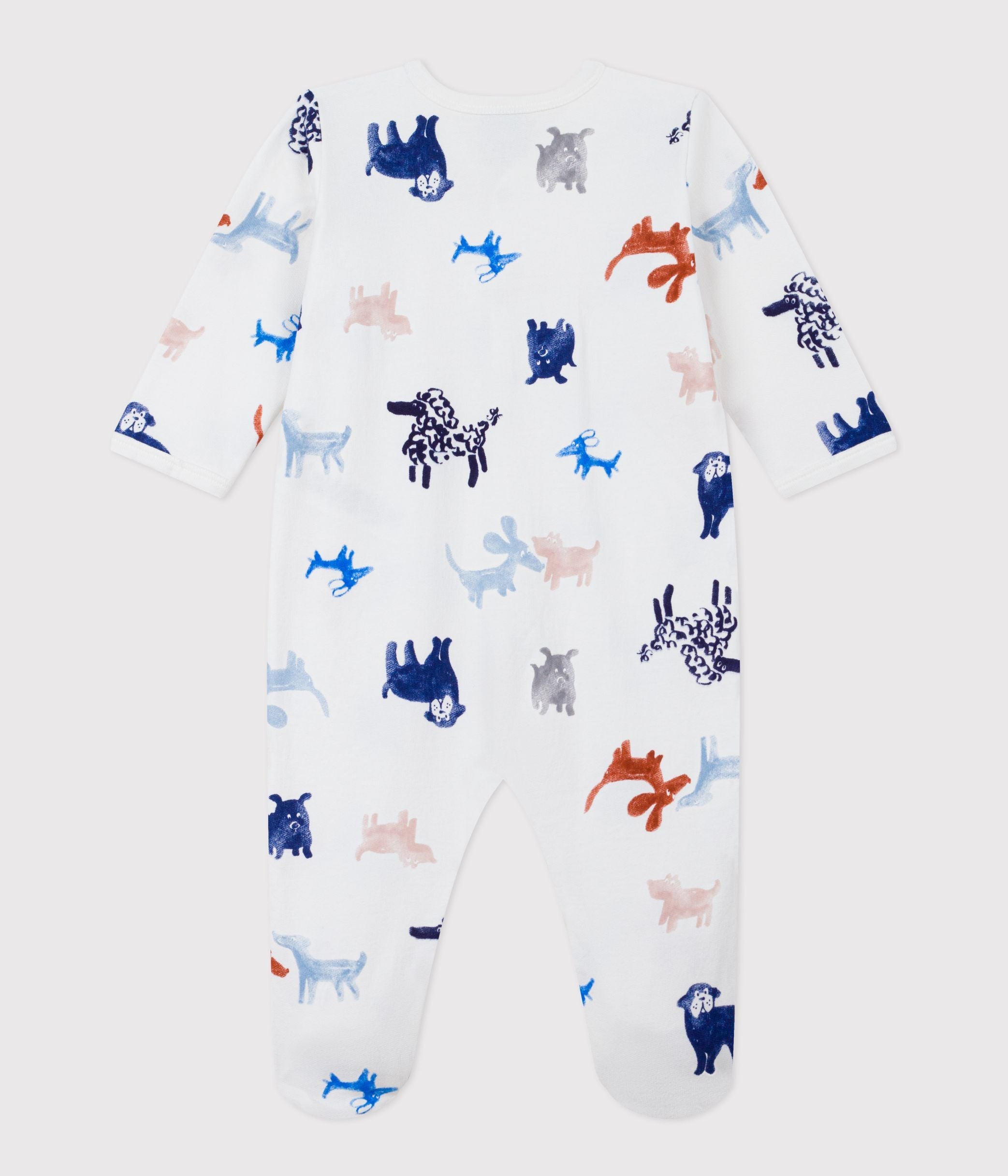 pyjama-bébé-en-molleton-gratté-imprimé-chien
