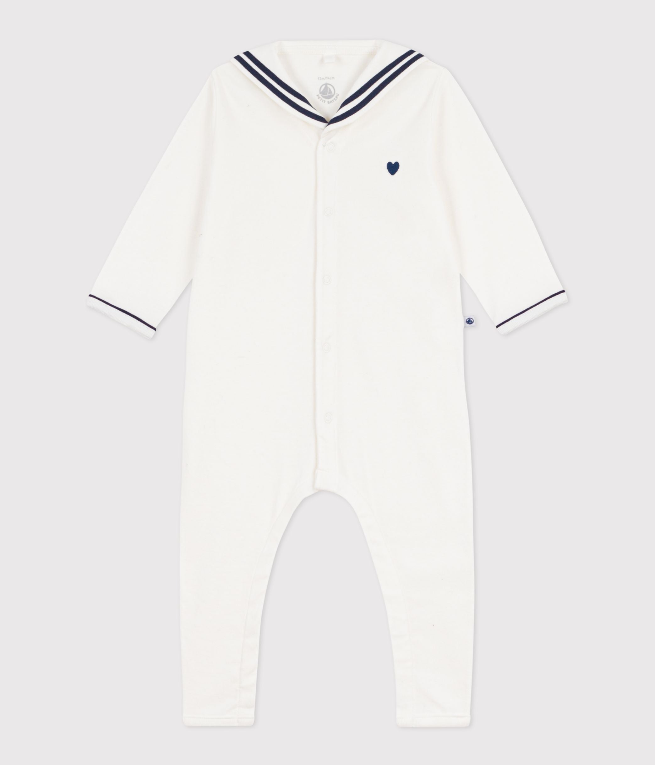 pyjama-bébé-sans-pieds-en-coton-à-col-vareuse