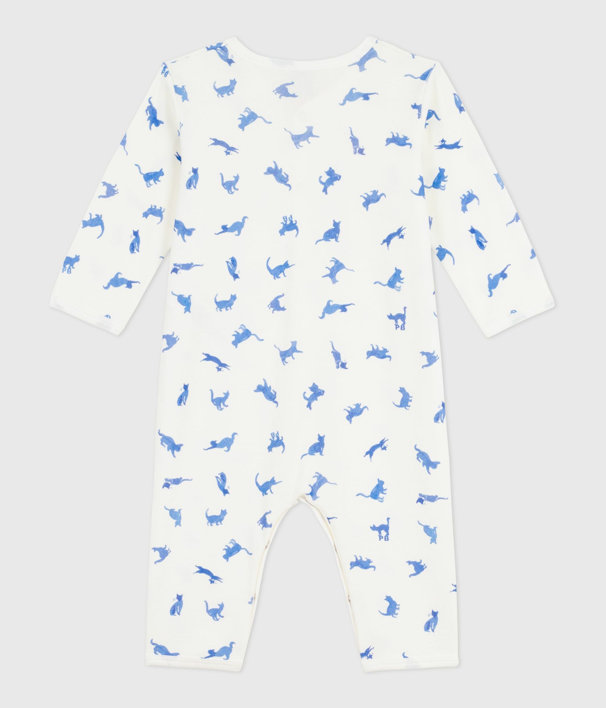 pyjama-bébé-en-coton-sans-pieds-imprimé-chats