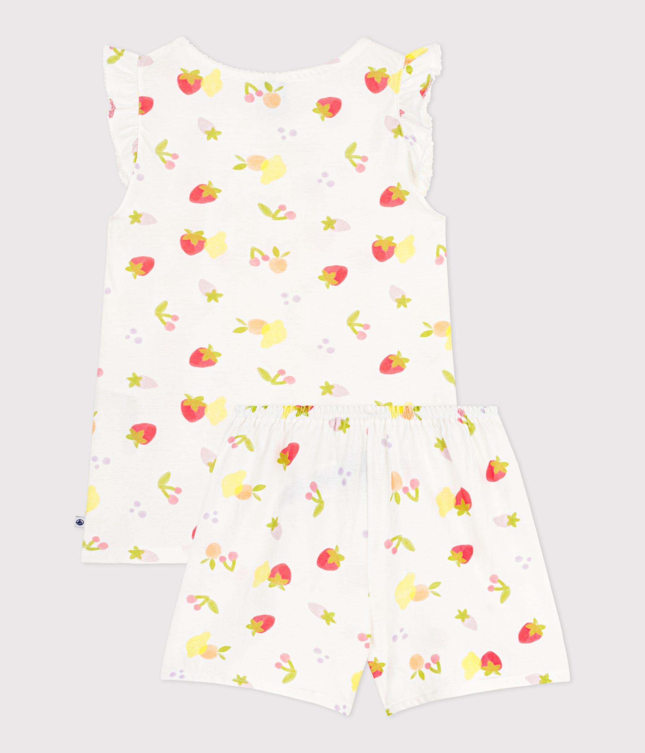 pyjama-short-enfant-en-coton-imprimé-fruits