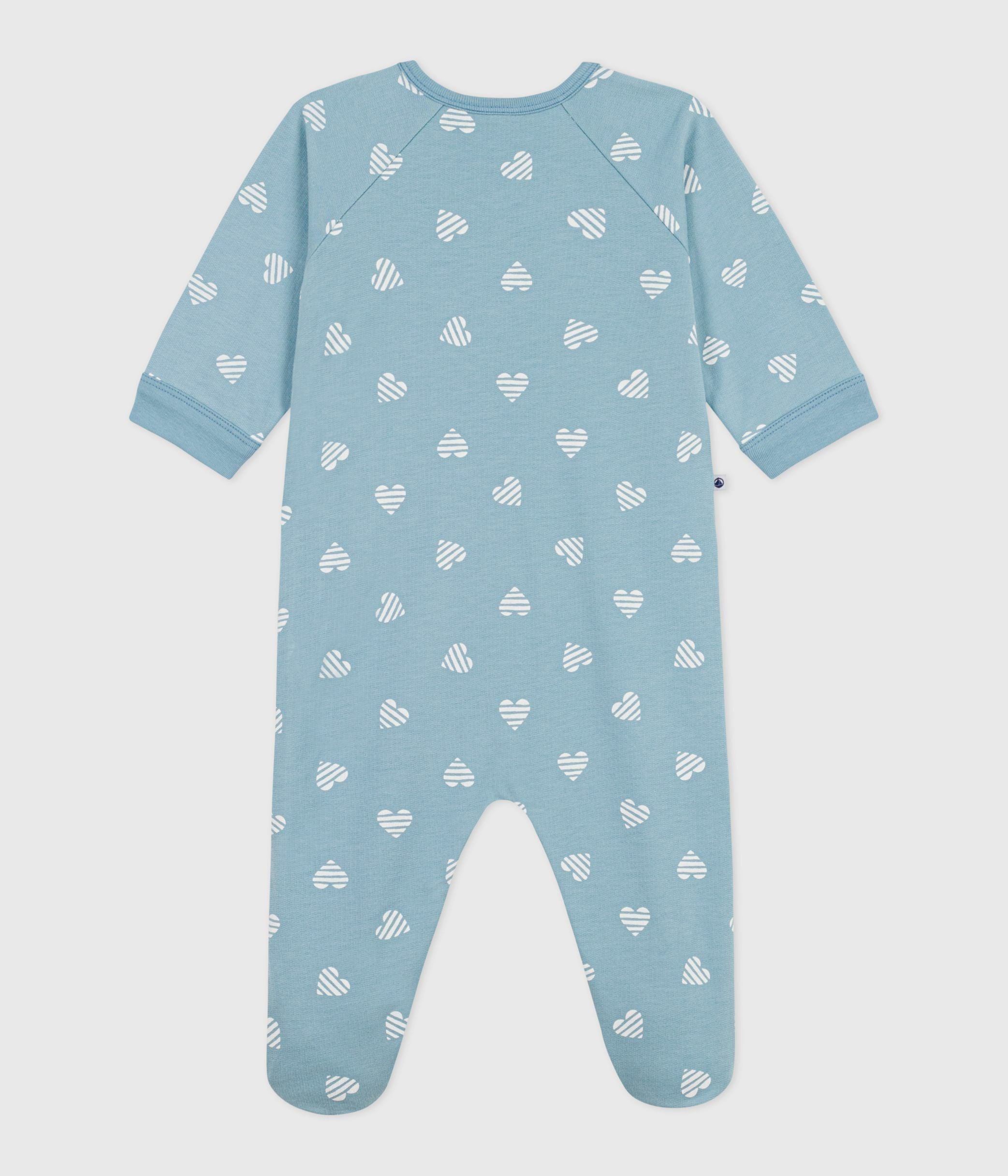 pyjama-bébé-en-molleton-gratté-imprimé-coeurs