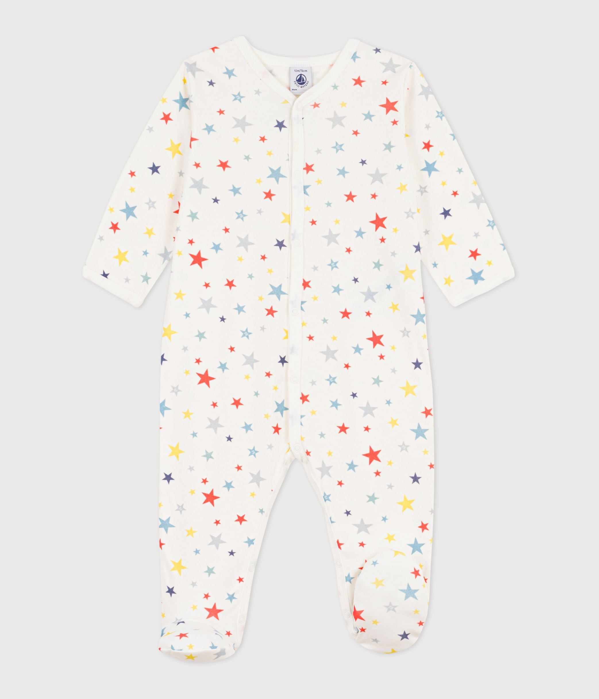 pyjama-bébé-en-coton-imprimé-étoiles