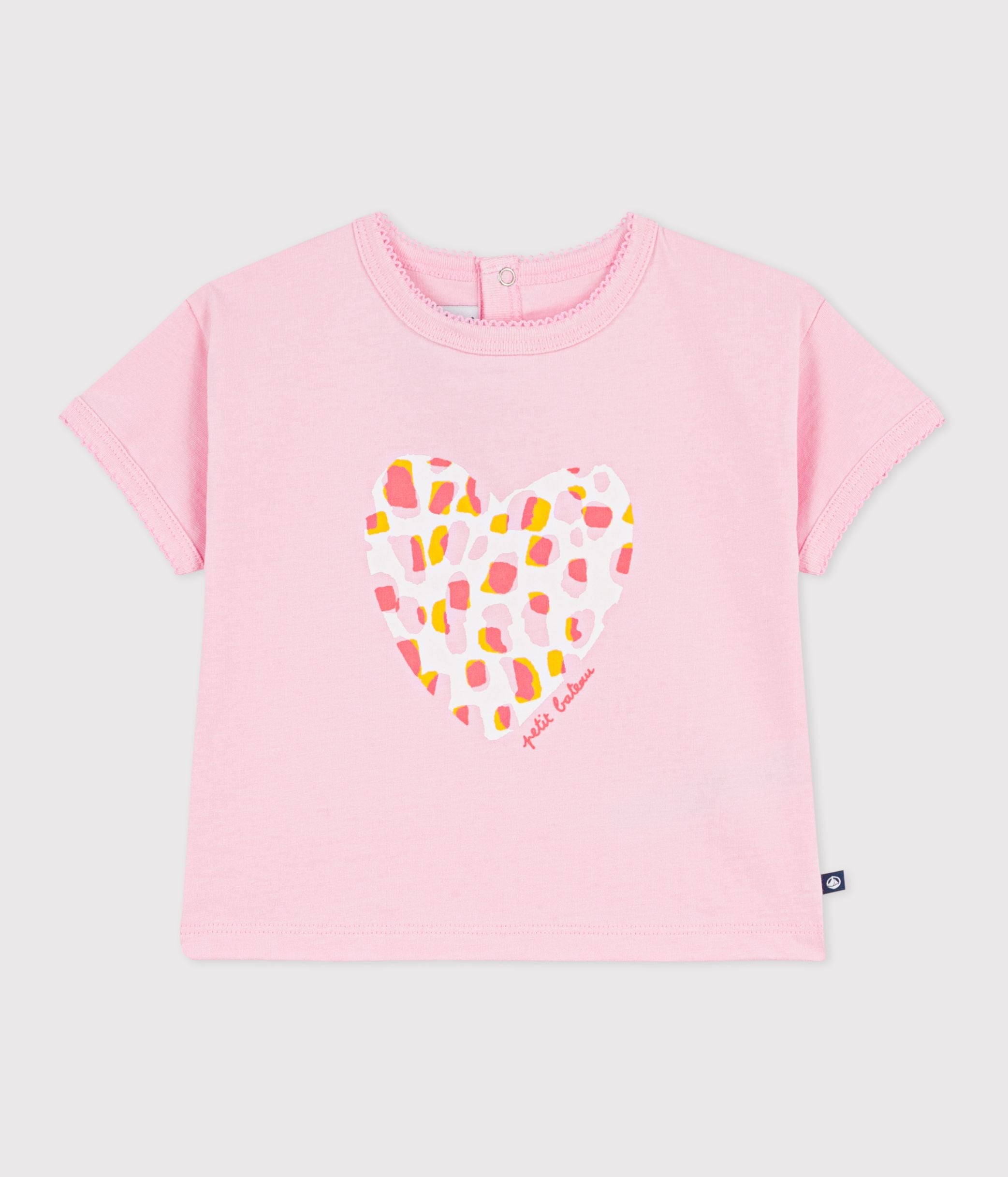 tee-shirt-bébé-en-coton-à-manches-courtes,-motif-fleur