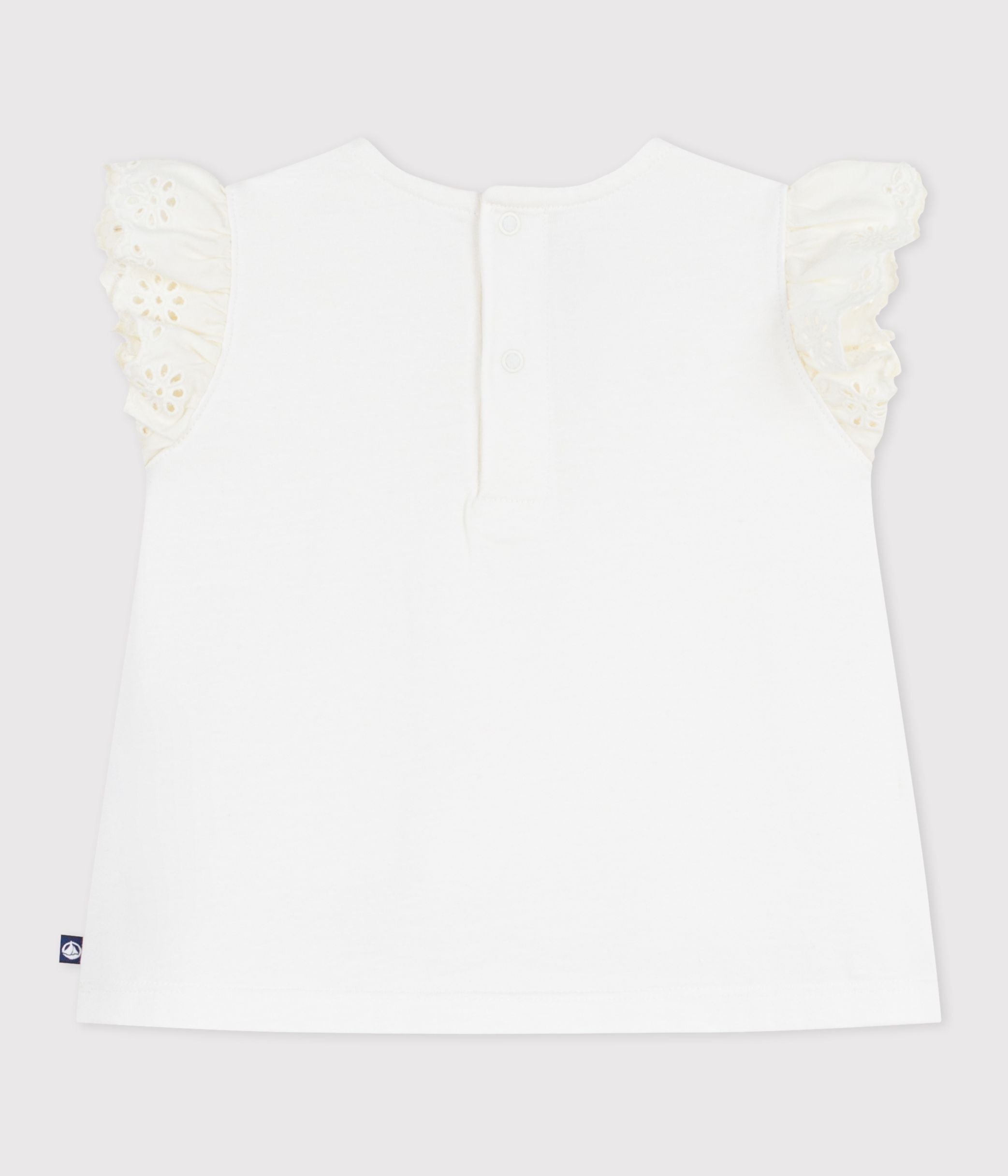 tee-shirt-bébé-en-coton-à-manches-courtes,-uni