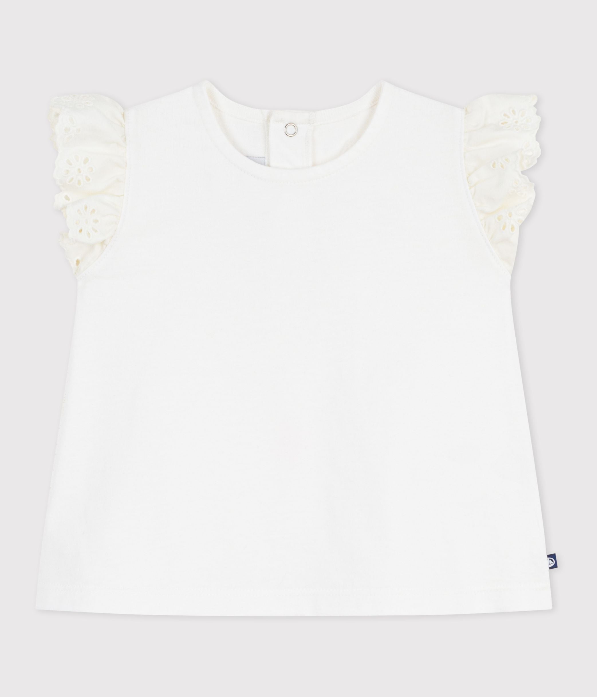 tee-shirt-bébé-en-coton-à-manches-courtes,-uni