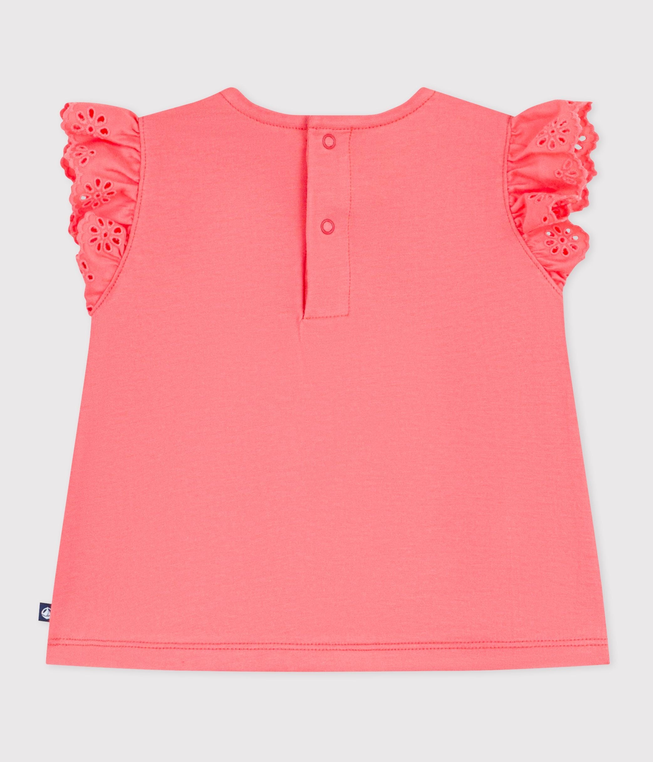 tee-shirt-bébé-en-coton-à-manches-courtes,-uni