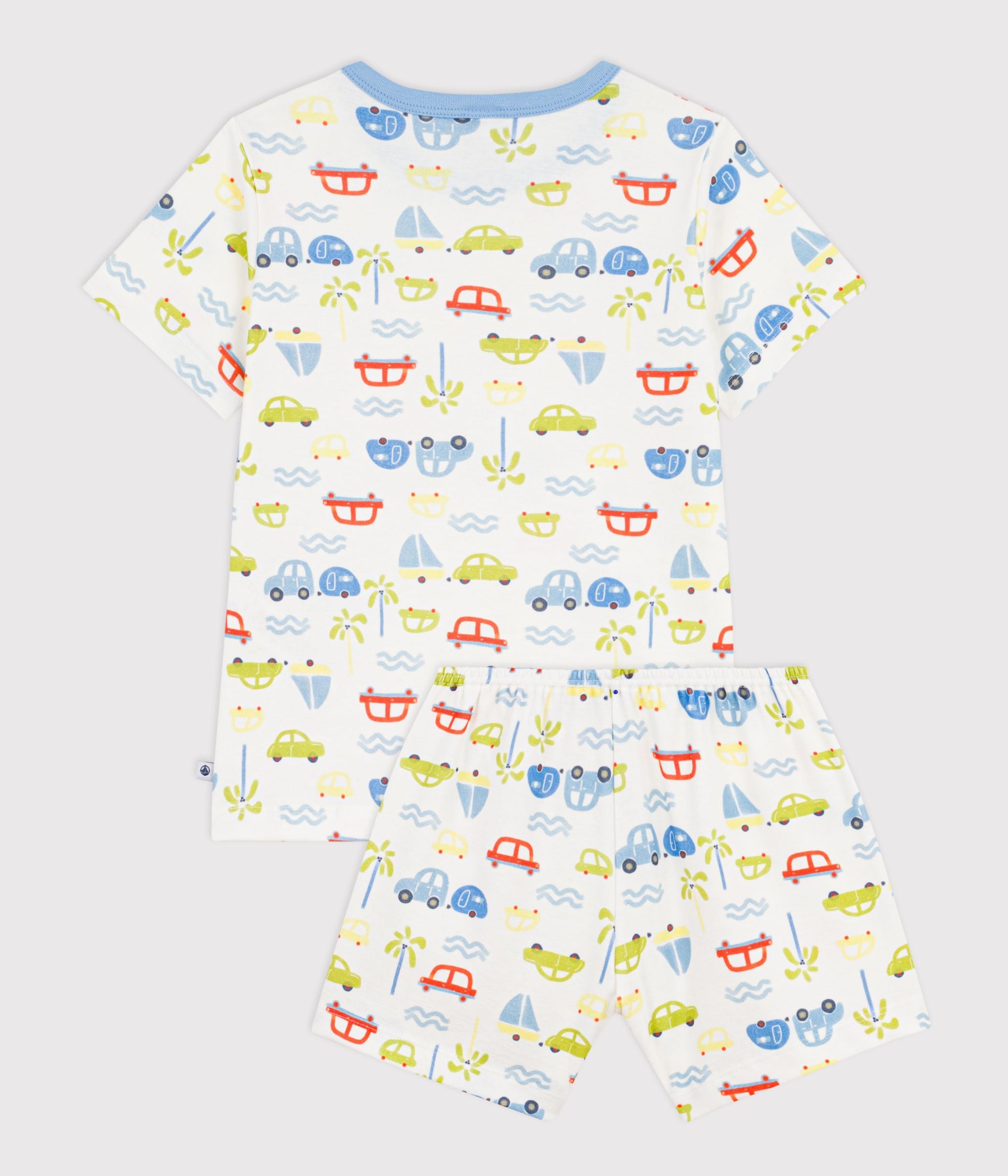 pyjama-short-enfant-en-coton-imprimé-voitures