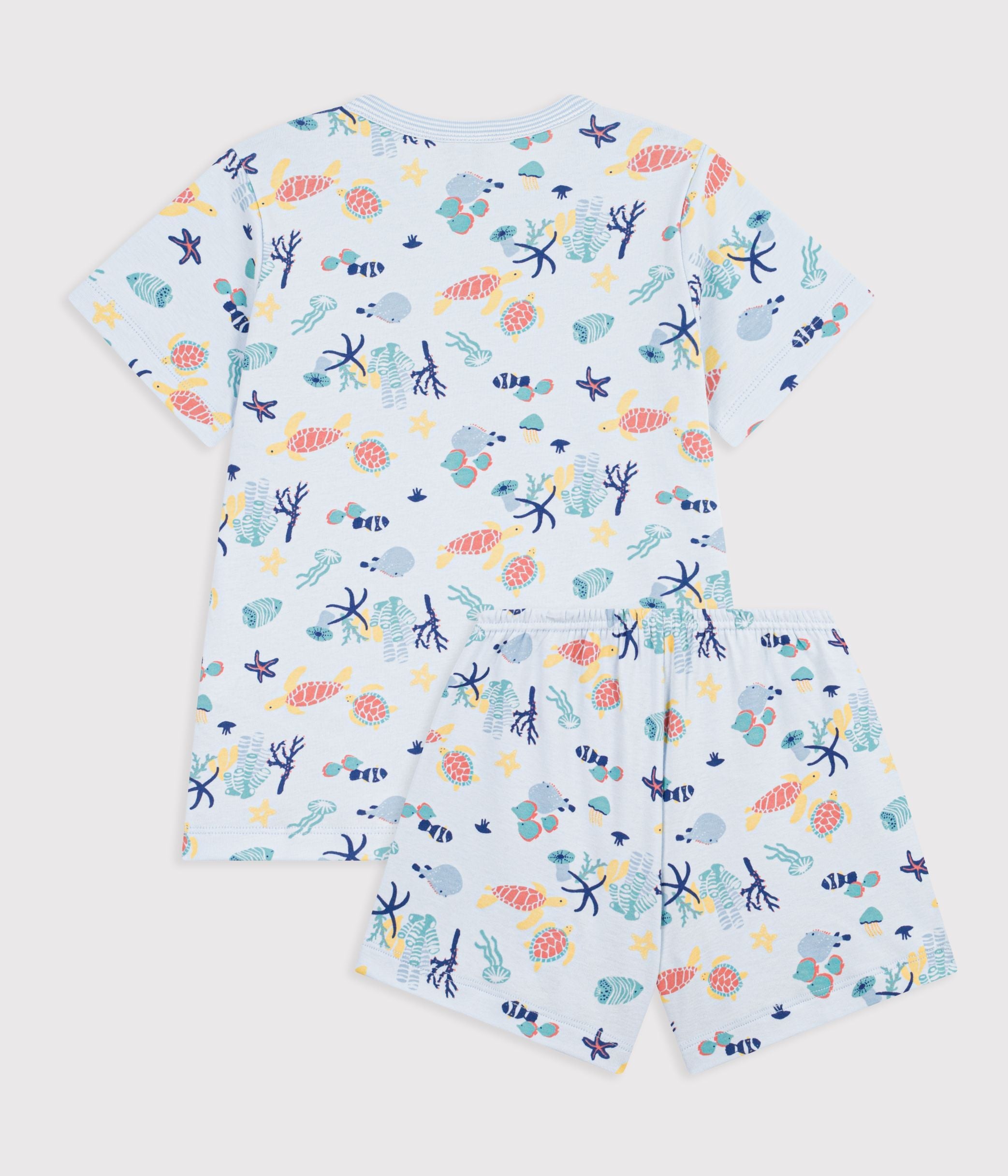 pyjama-short-enfant-en-coton-imprimé-phosphorescent