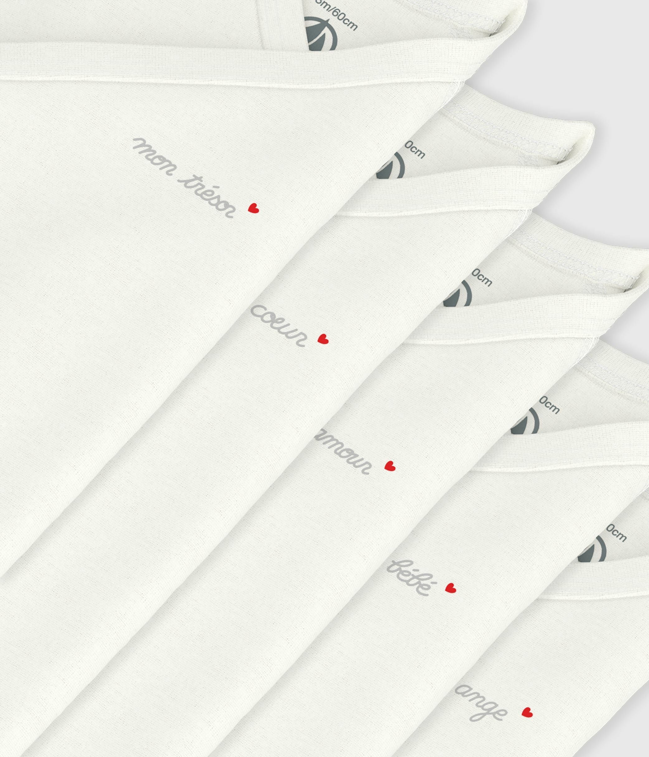 lot-de-5-bodies-croisés-manches-courtes-en-coton-unis-bébé