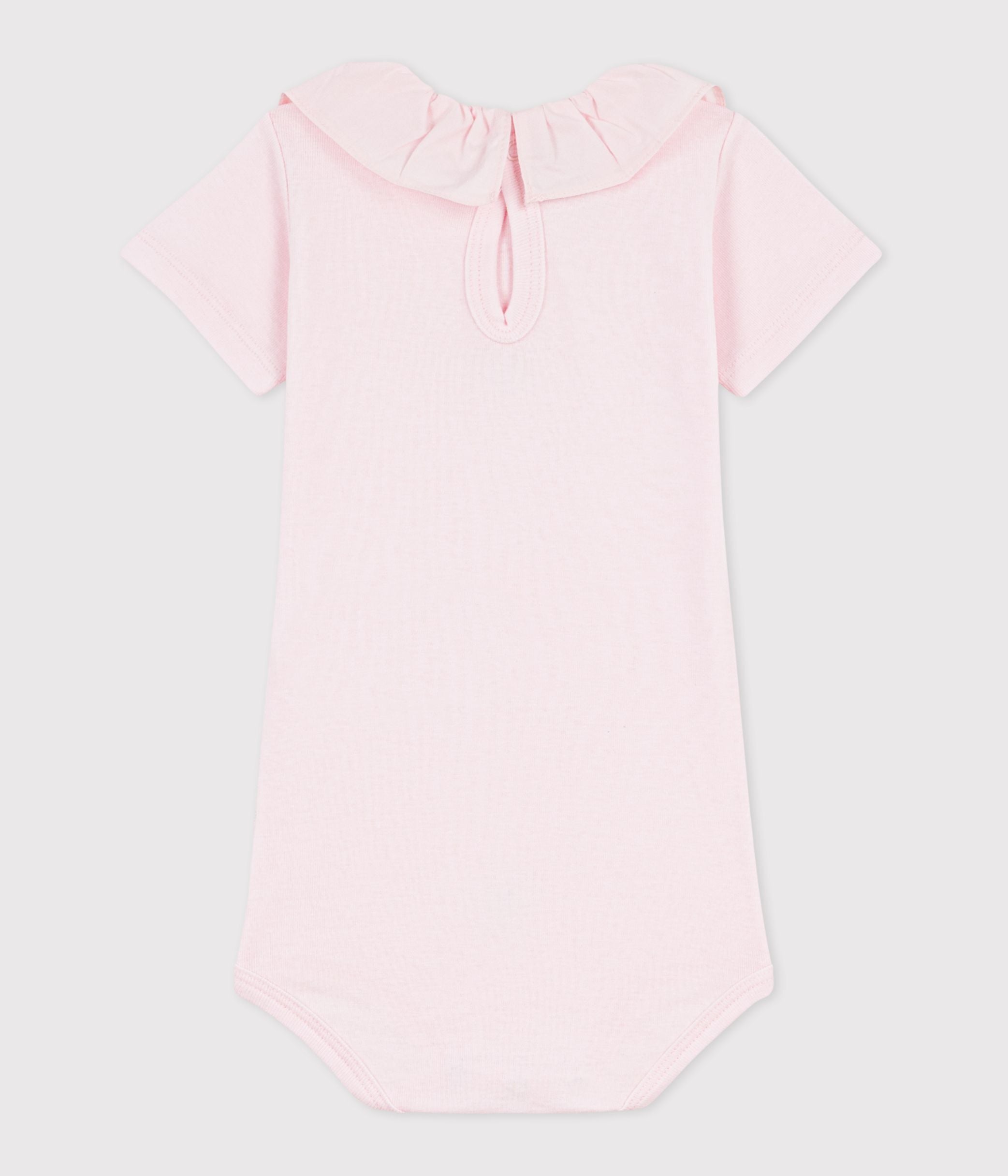 body-bébé-à-col-en-coton,-uni