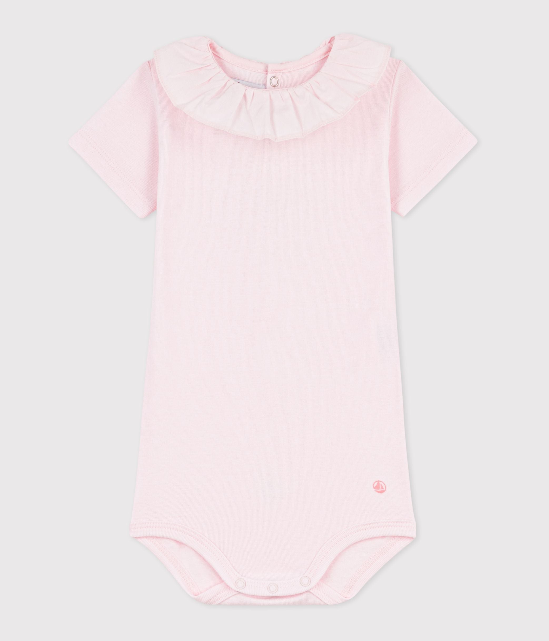 body-bébé-à-col-en-coton,-uni