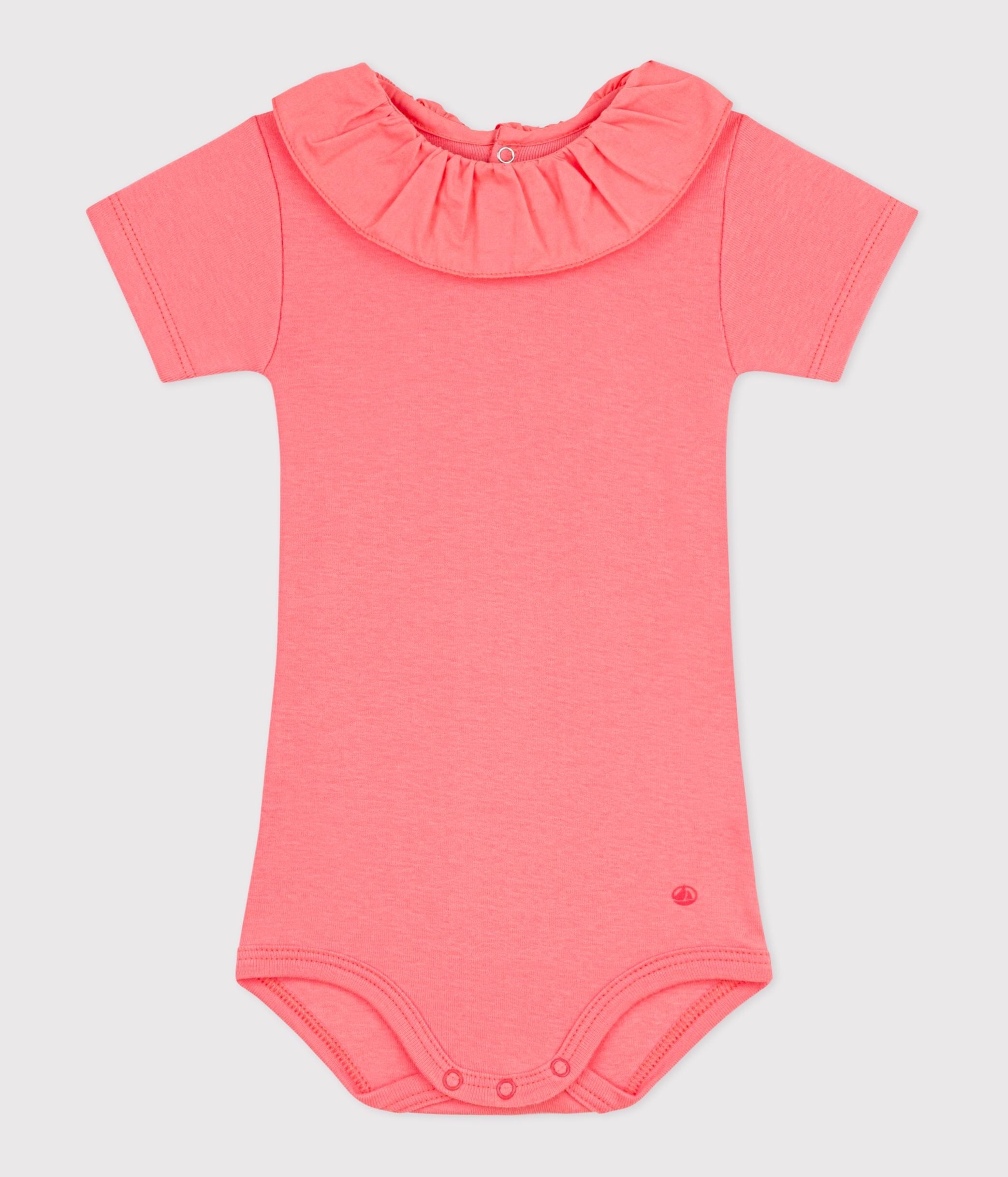 body-bébé-à-col-en-coton,-uni