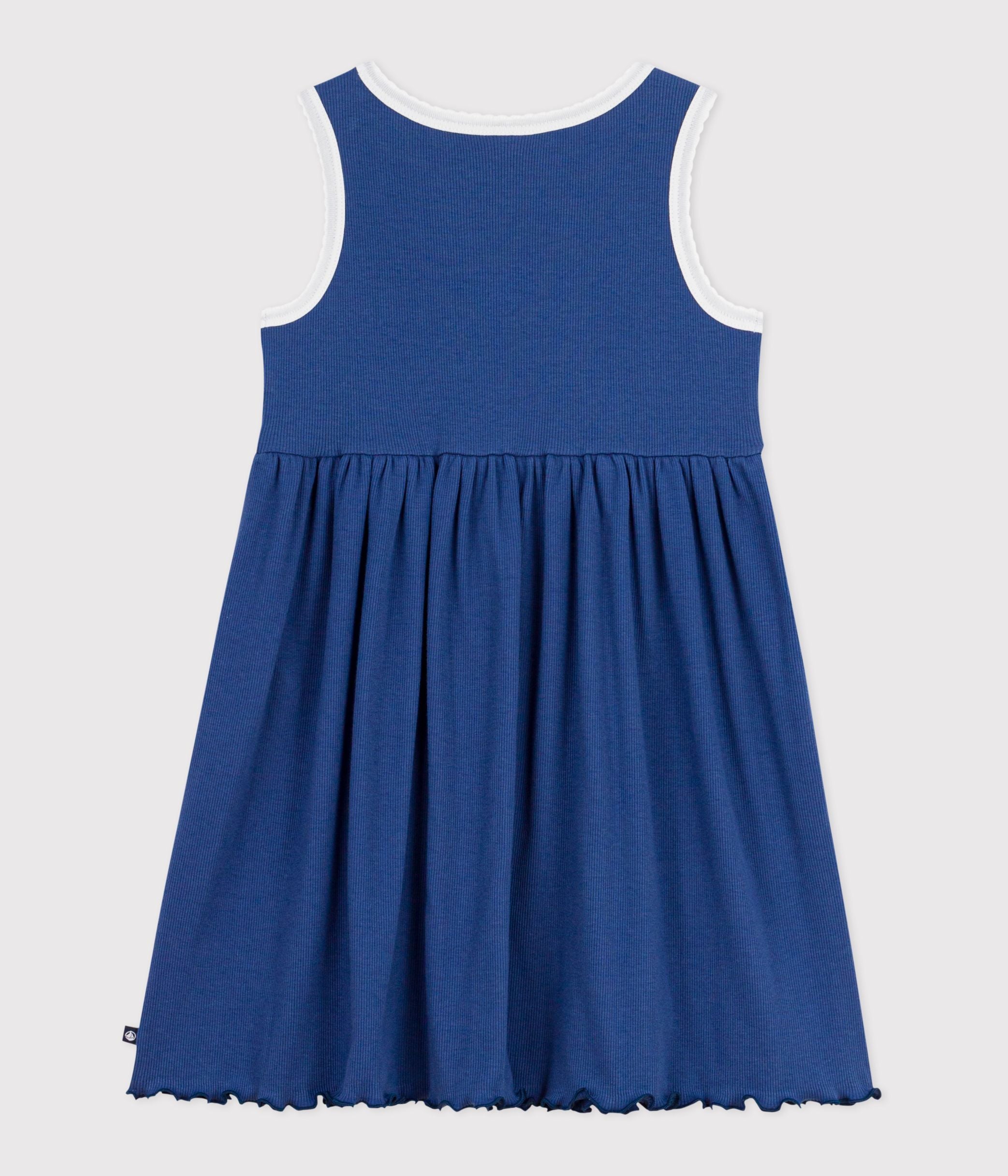 robe-sans-manches-enfant-en-coton-uni