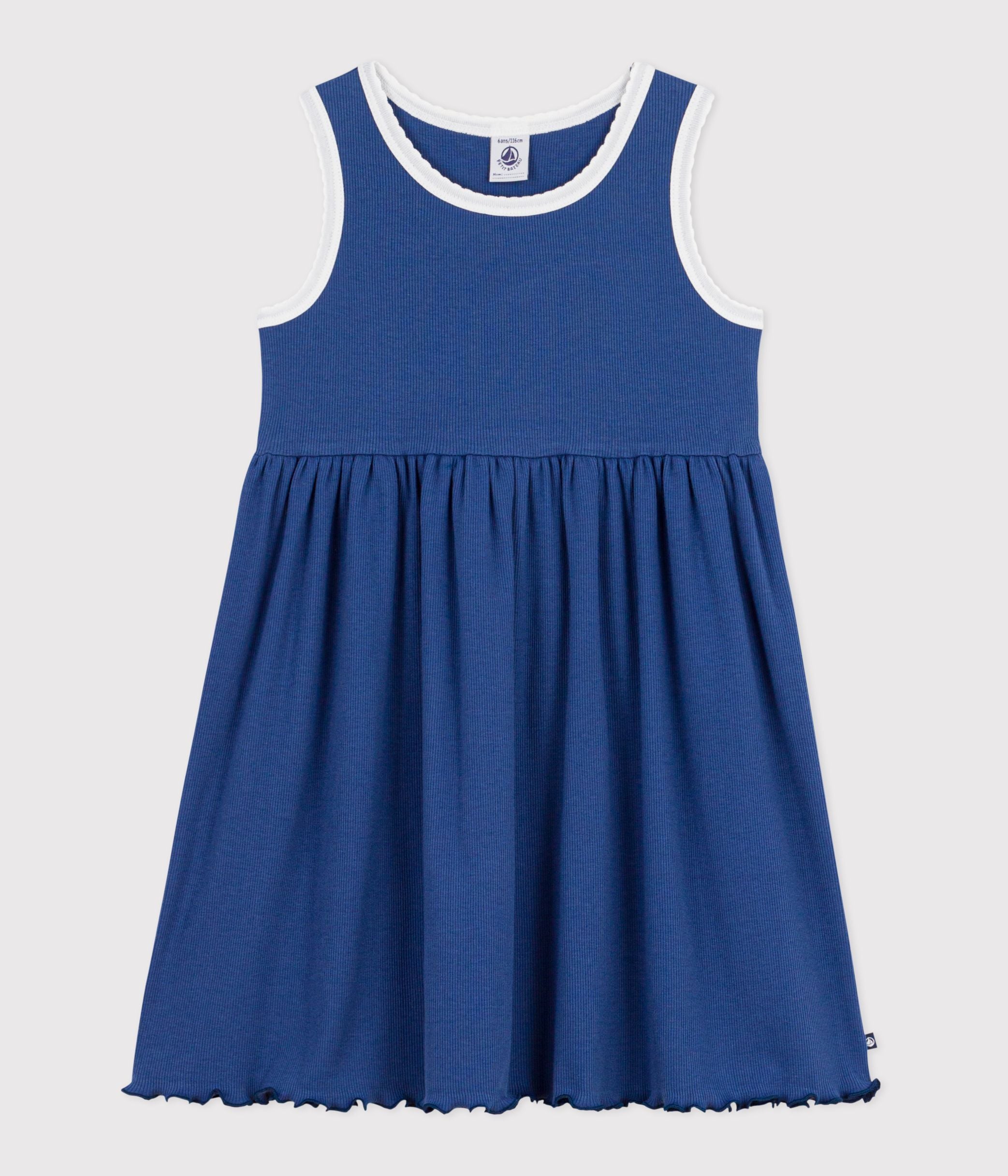 robe-sans-manches-enfant-en-coton-uni