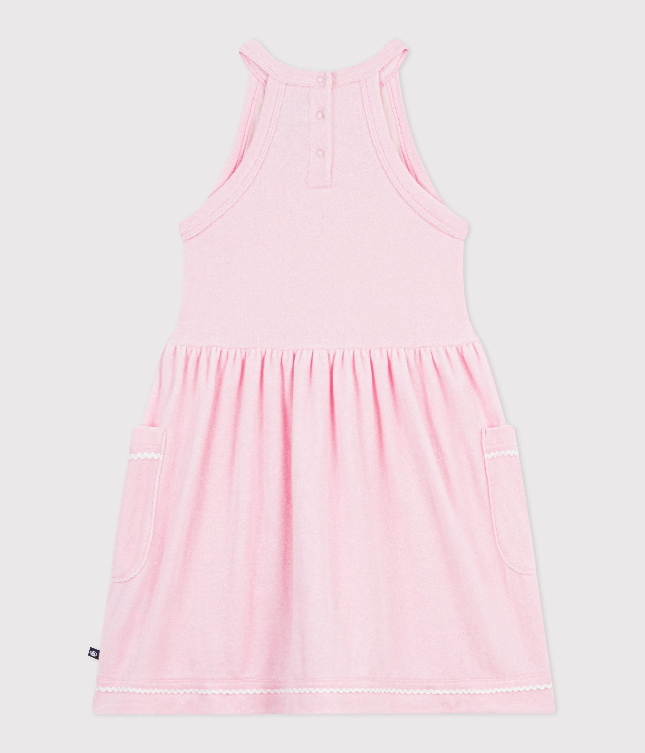 robe-sans-manches-enfant-en-coton-uni