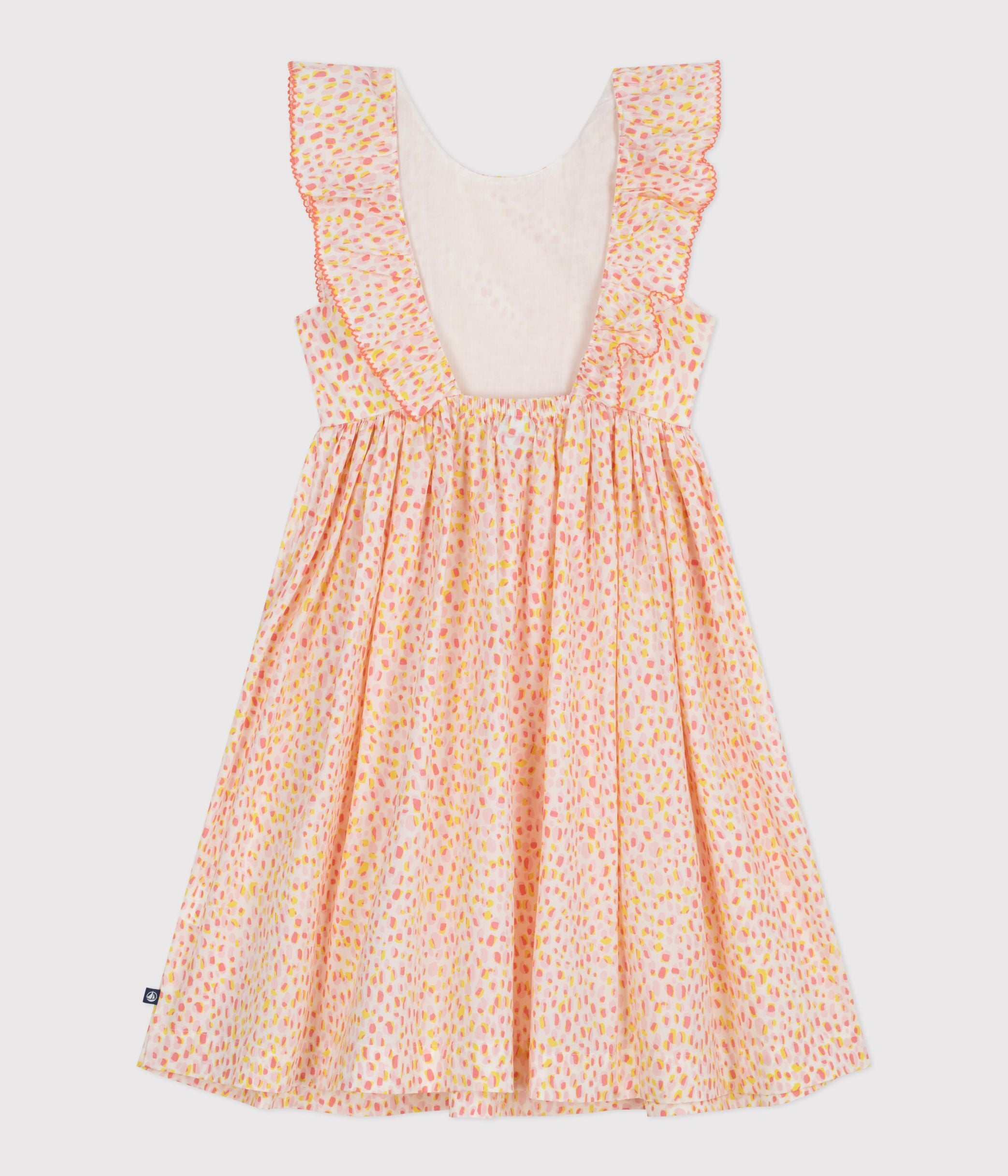 robe-sans-manches-dos-nu-enfant-en-coton-imprimée