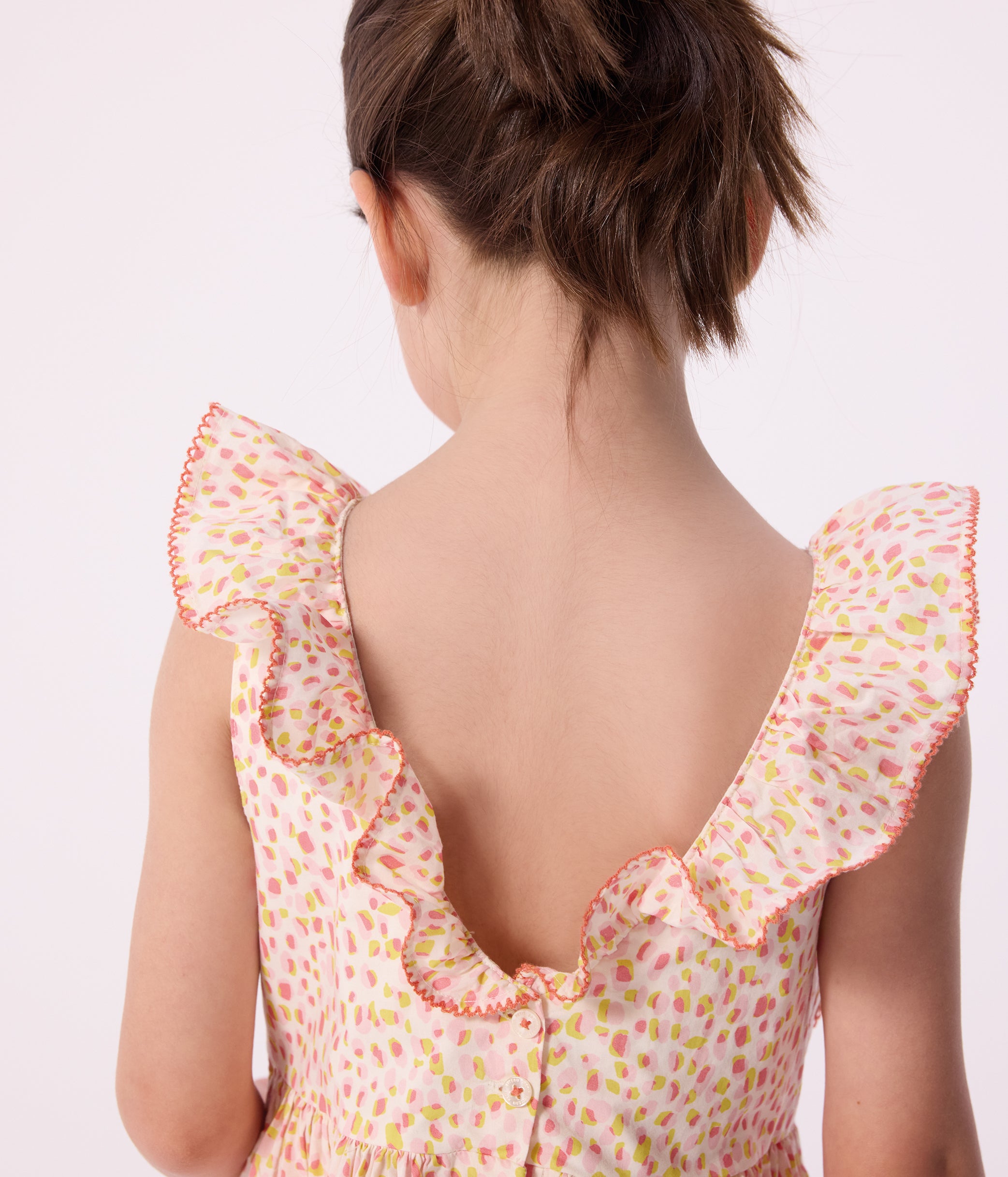 robe-sans-manches-dos-nu-enfant-en-coton-imprimée