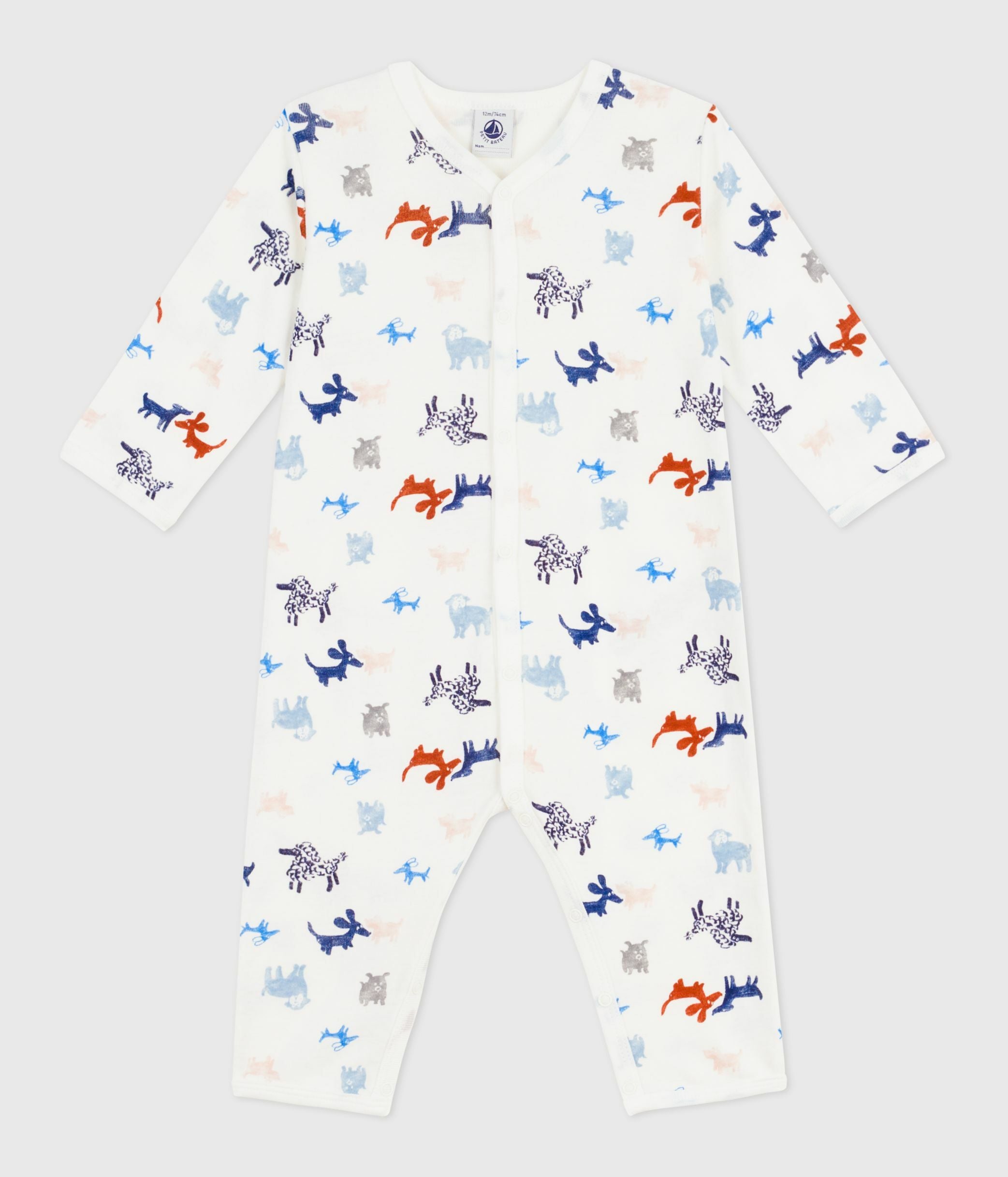 pyjama-bébé-en-coton-sans-pieds-imprimé-chien