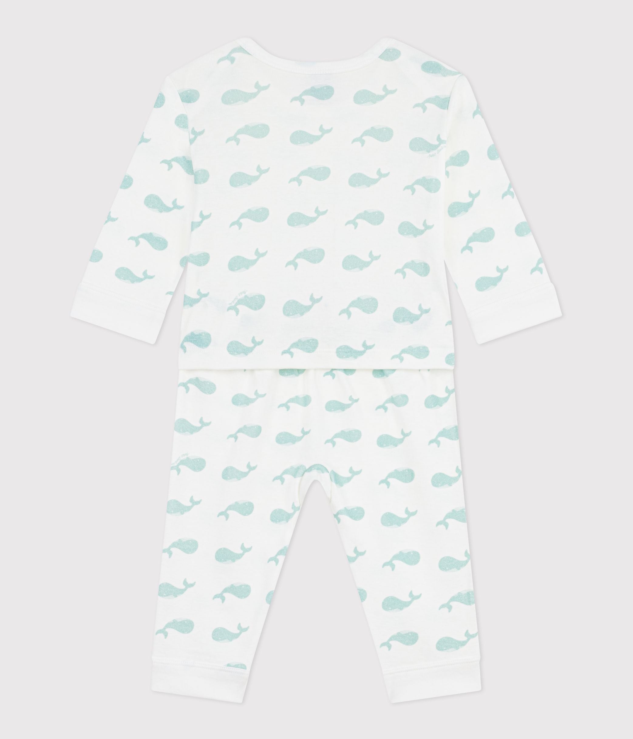 pyjama-bébé-en-coton-sans-pieds-imprimé-baleines