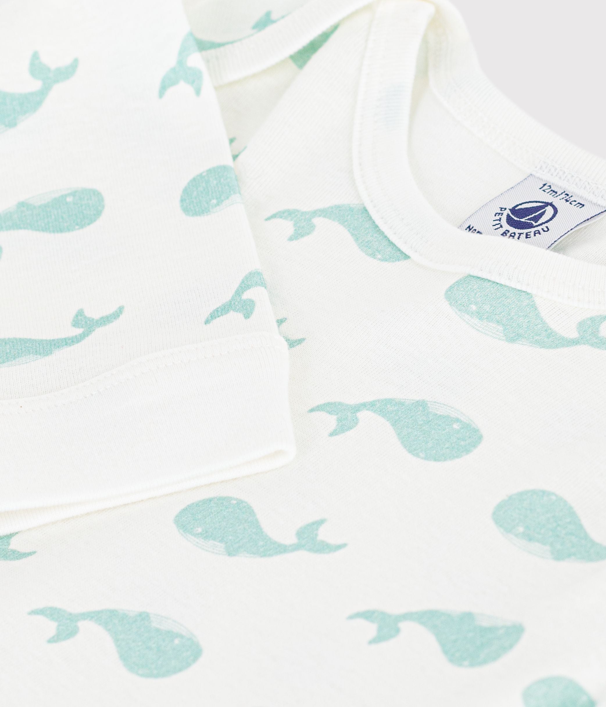pyjama-bébé-en-coton-sans-pieds-imprimé-baleines