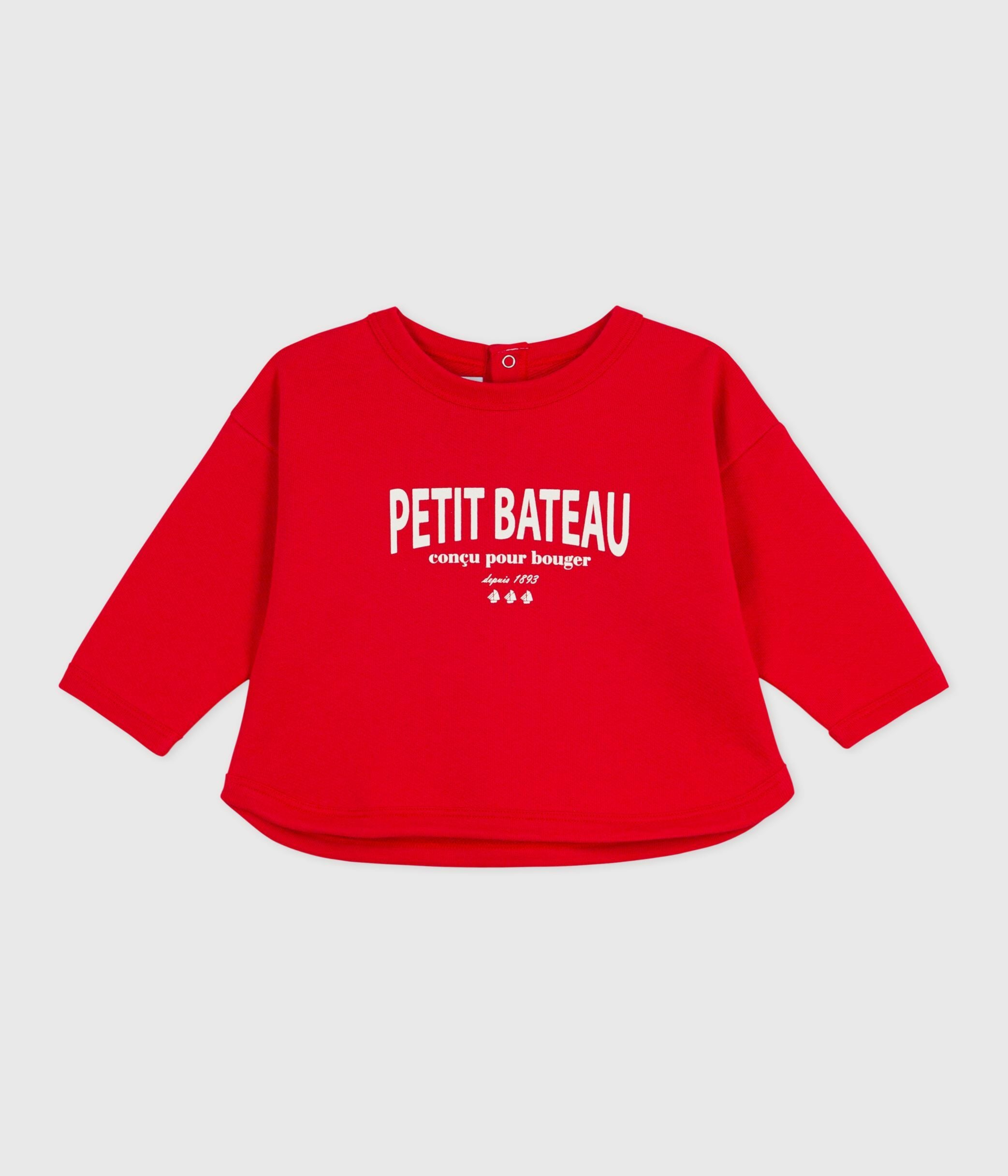 sweatshirt-bébé-en-coton-à-motif