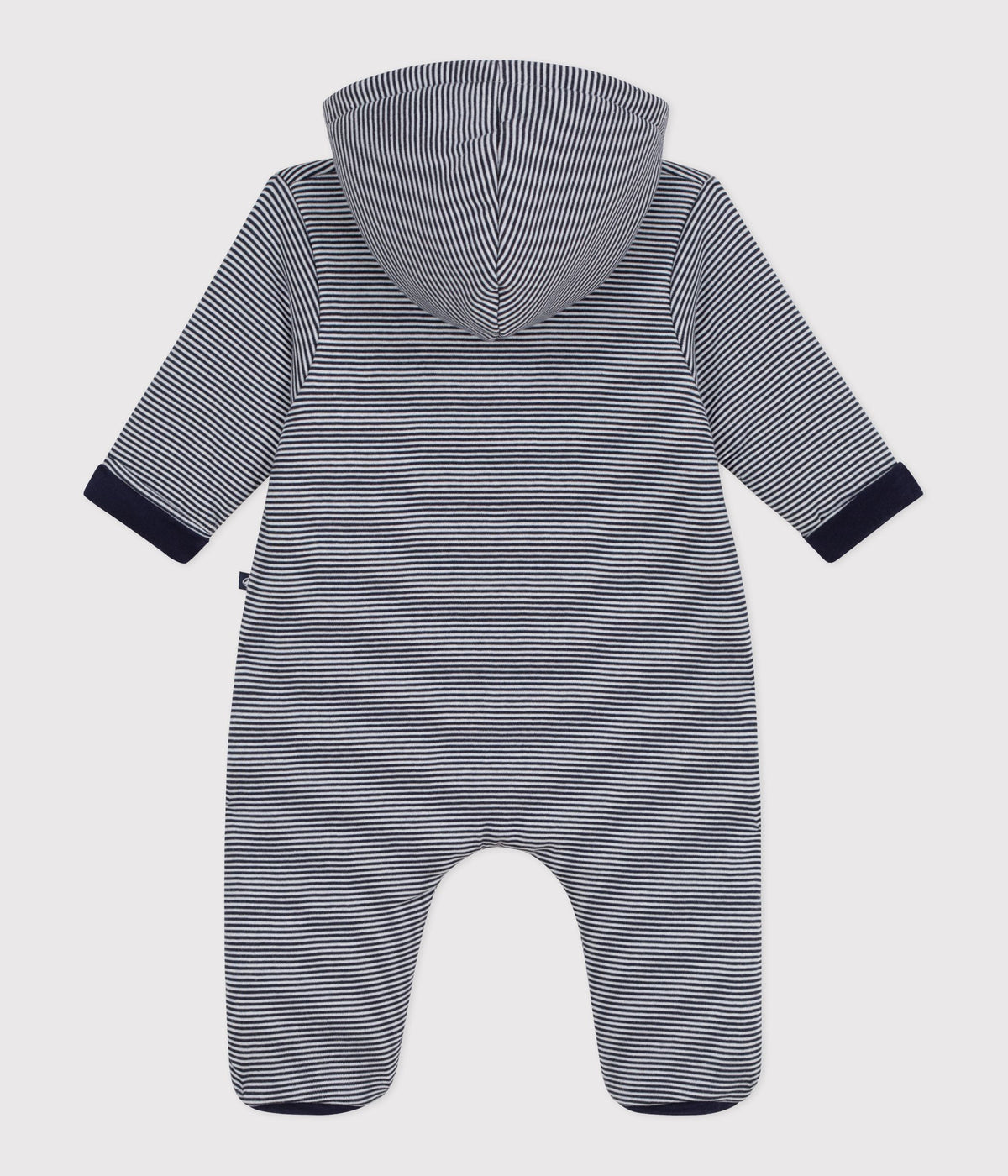 combinaison-ouatinée-bébé-à-capuche-et-pieds,-rayée