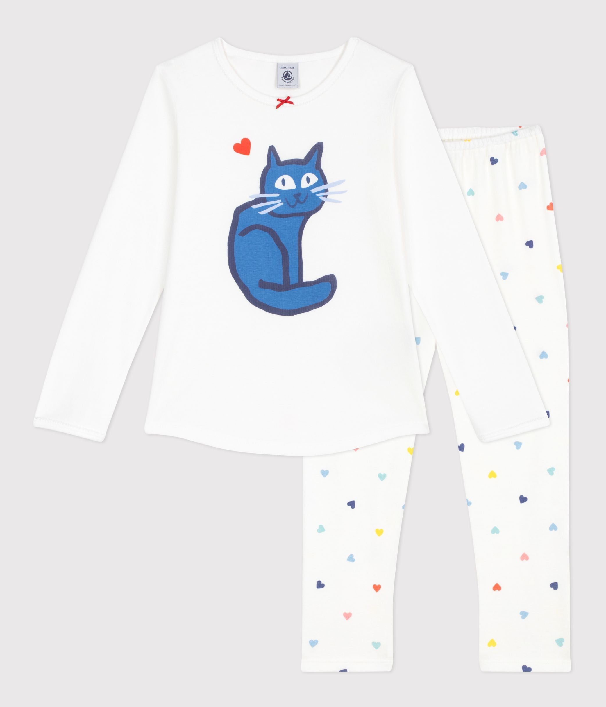 pyjama-enfant-en-coton-à-motif-chat
