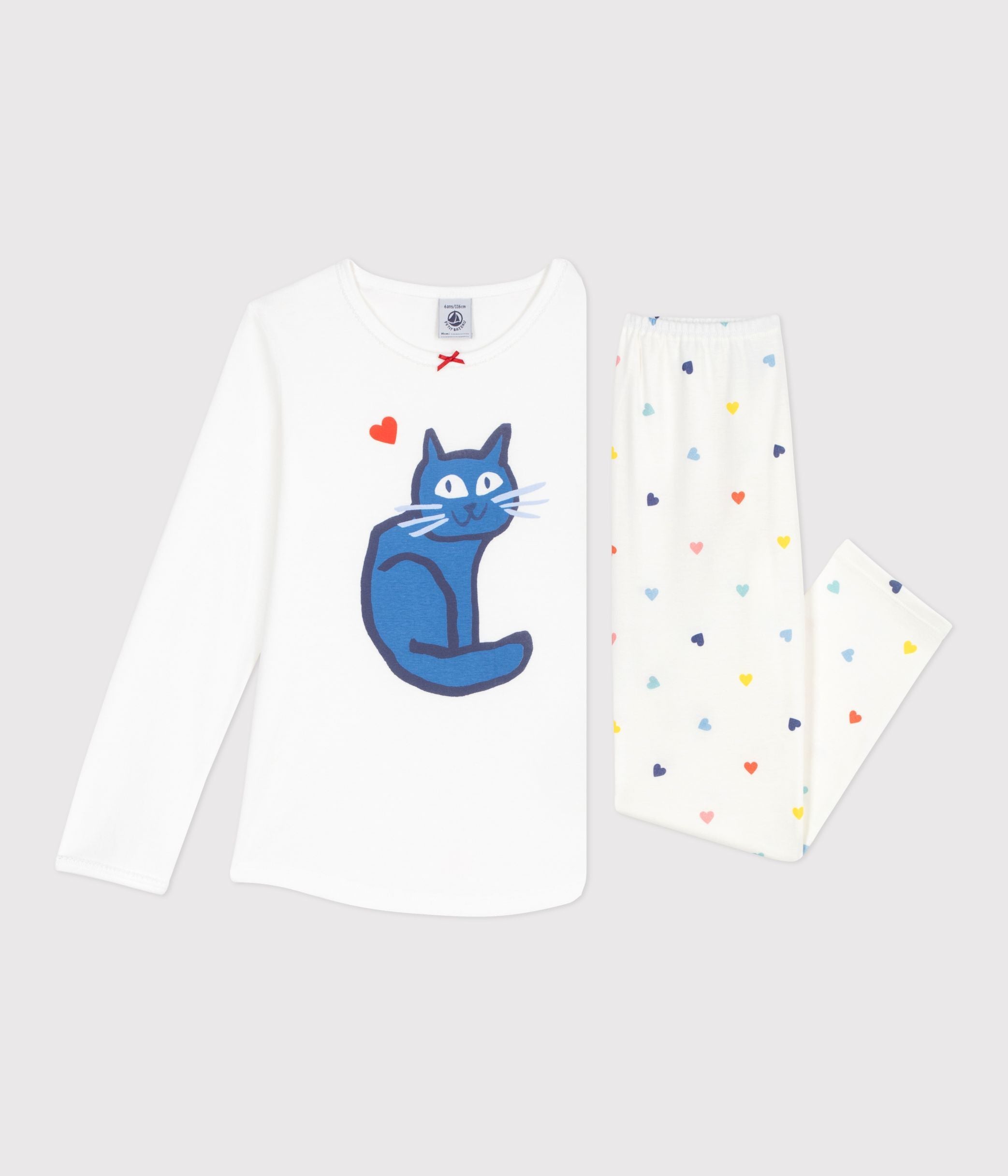 pyjama-enfant-en-coton-à-motif-chat