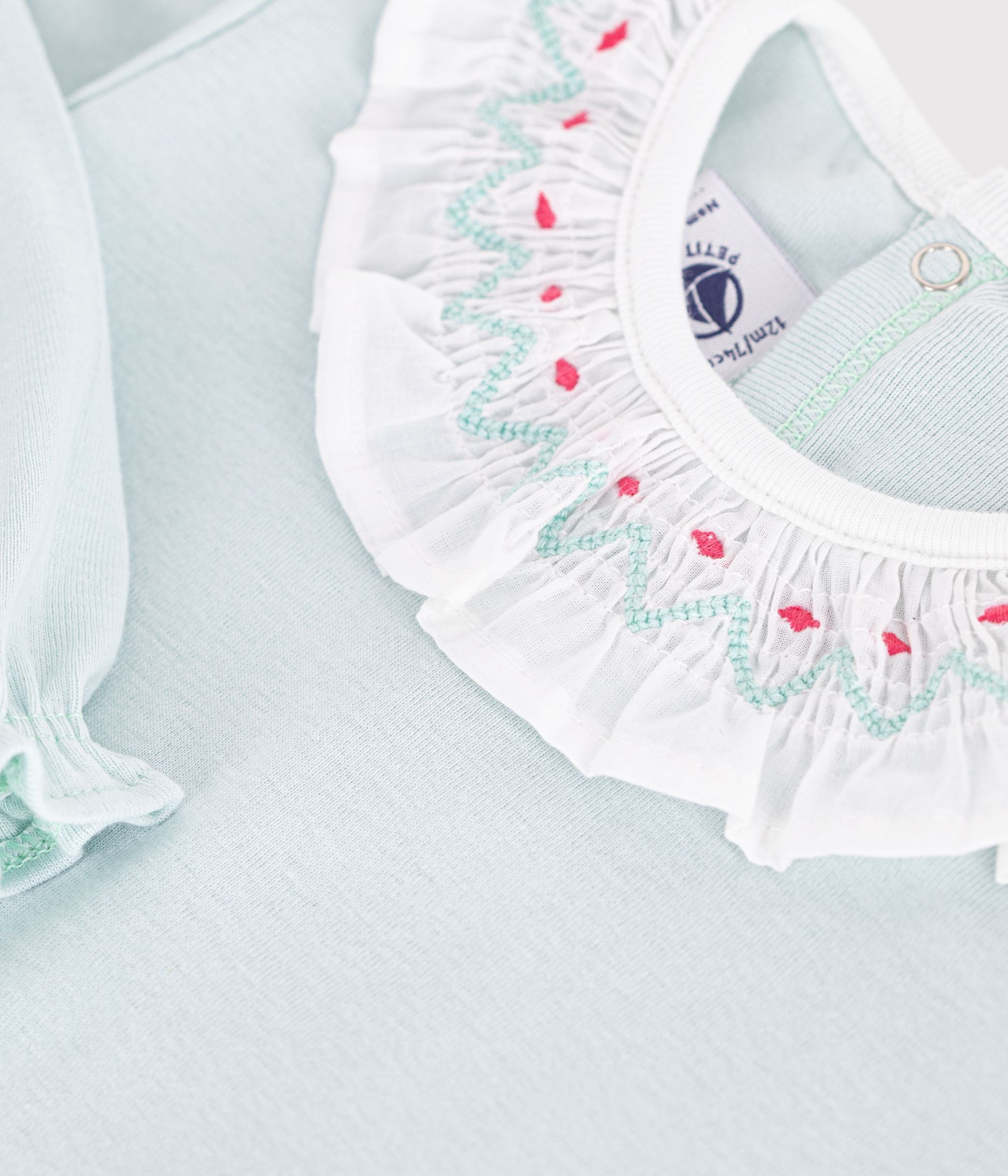 pyjama-bébé-en-coton-ouverture-au-dos-uni-à-collerette