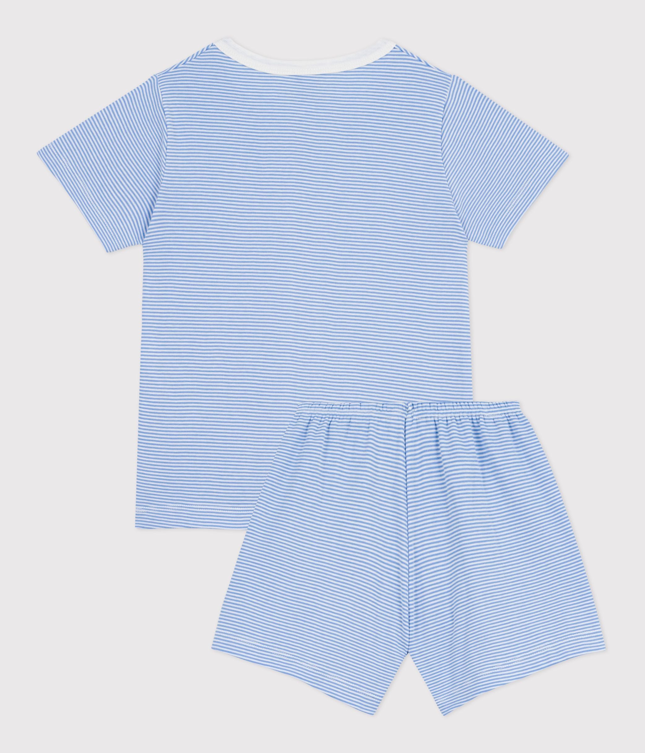 pyjama-short-enfant-en-coton-à-rayures