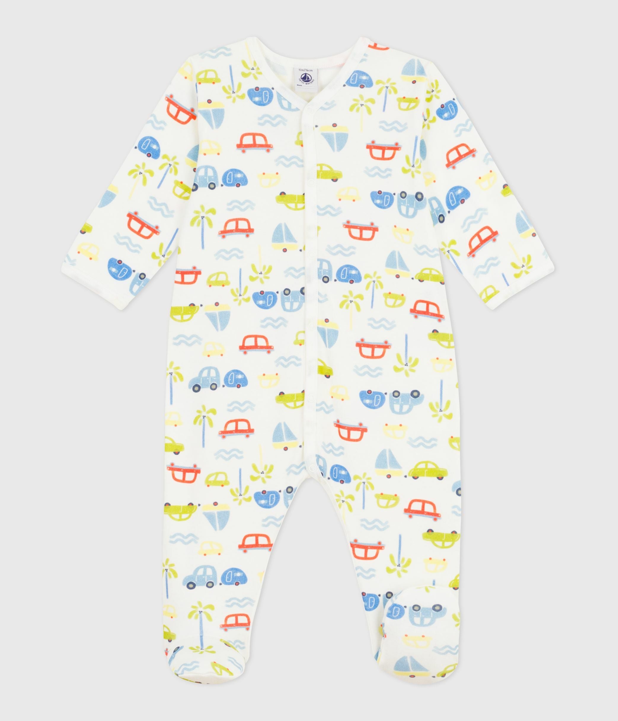 pyjama-bébé-en-coton-imprimé-voitures