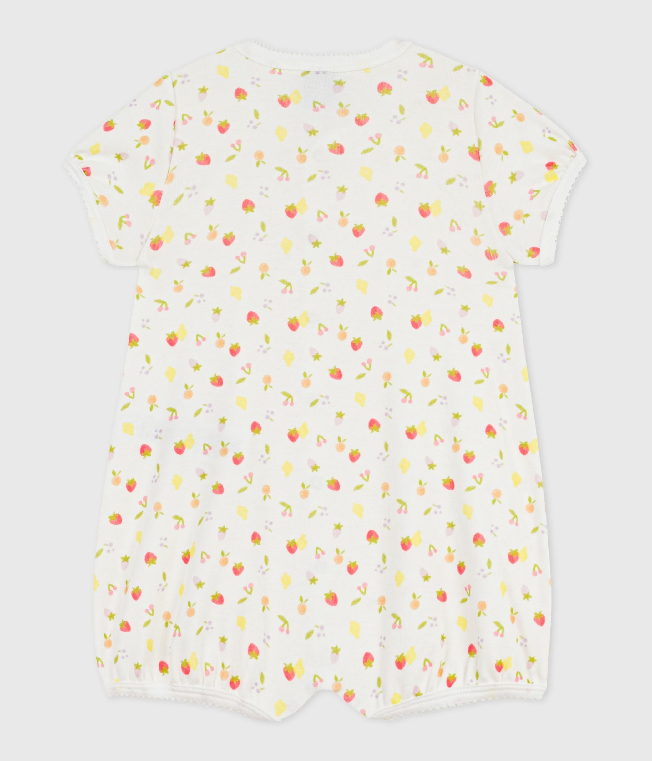 combinaison-courte-bébé-en-coton-imprimé-fruits
