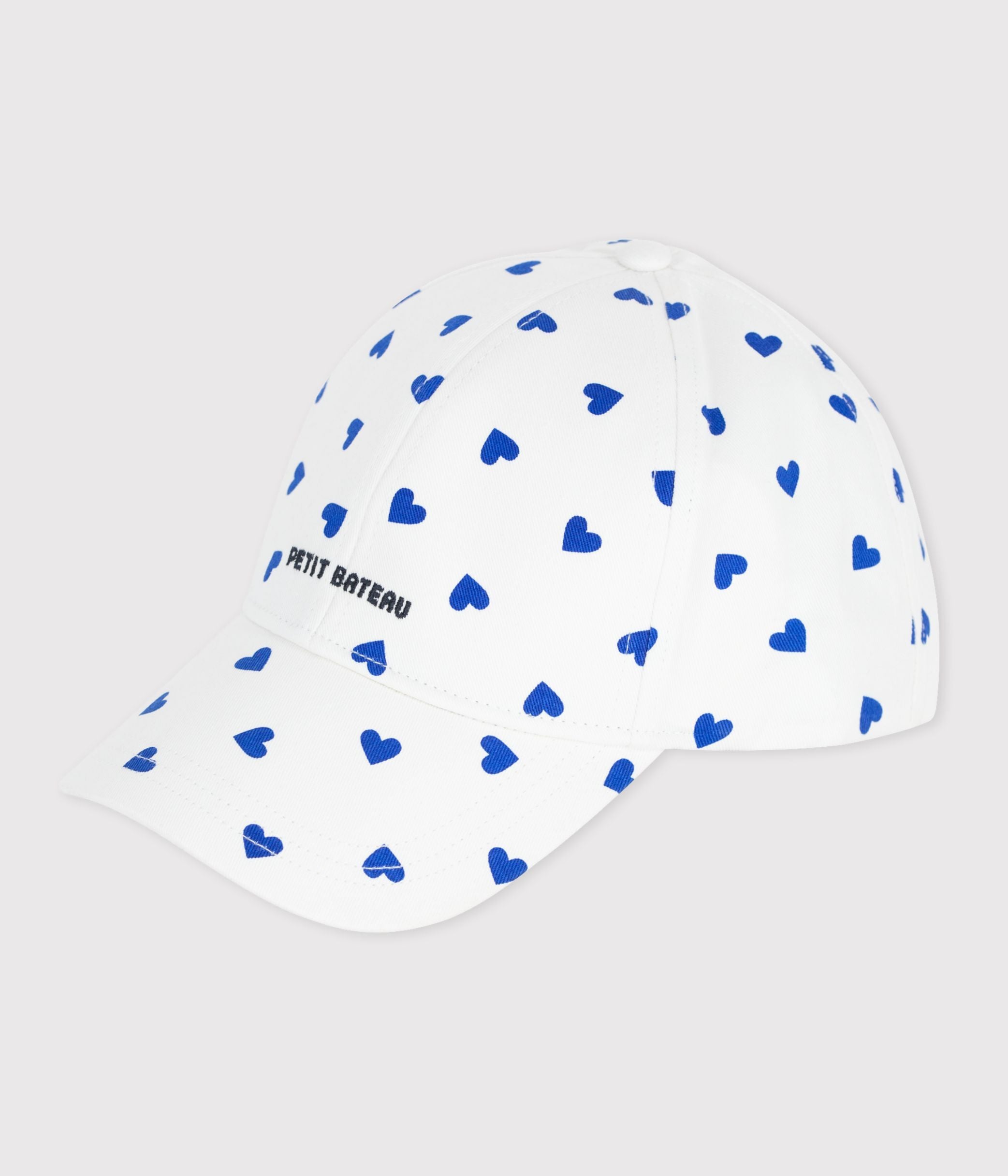 casquette-enfant-en-serge-imprimé-coeurs