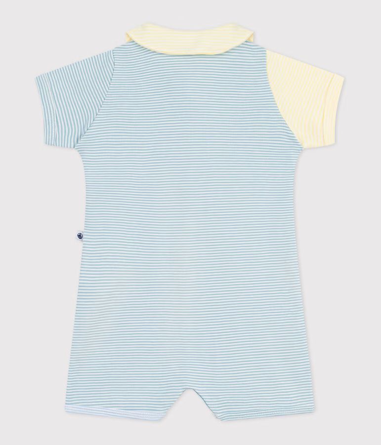 combinaison-courte-bébé-en-coton-à-col