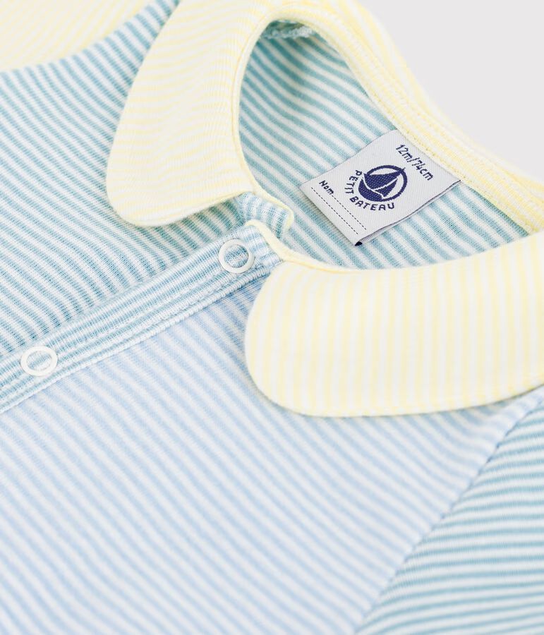 combinaison-courte-bébé-en-coton-à-col