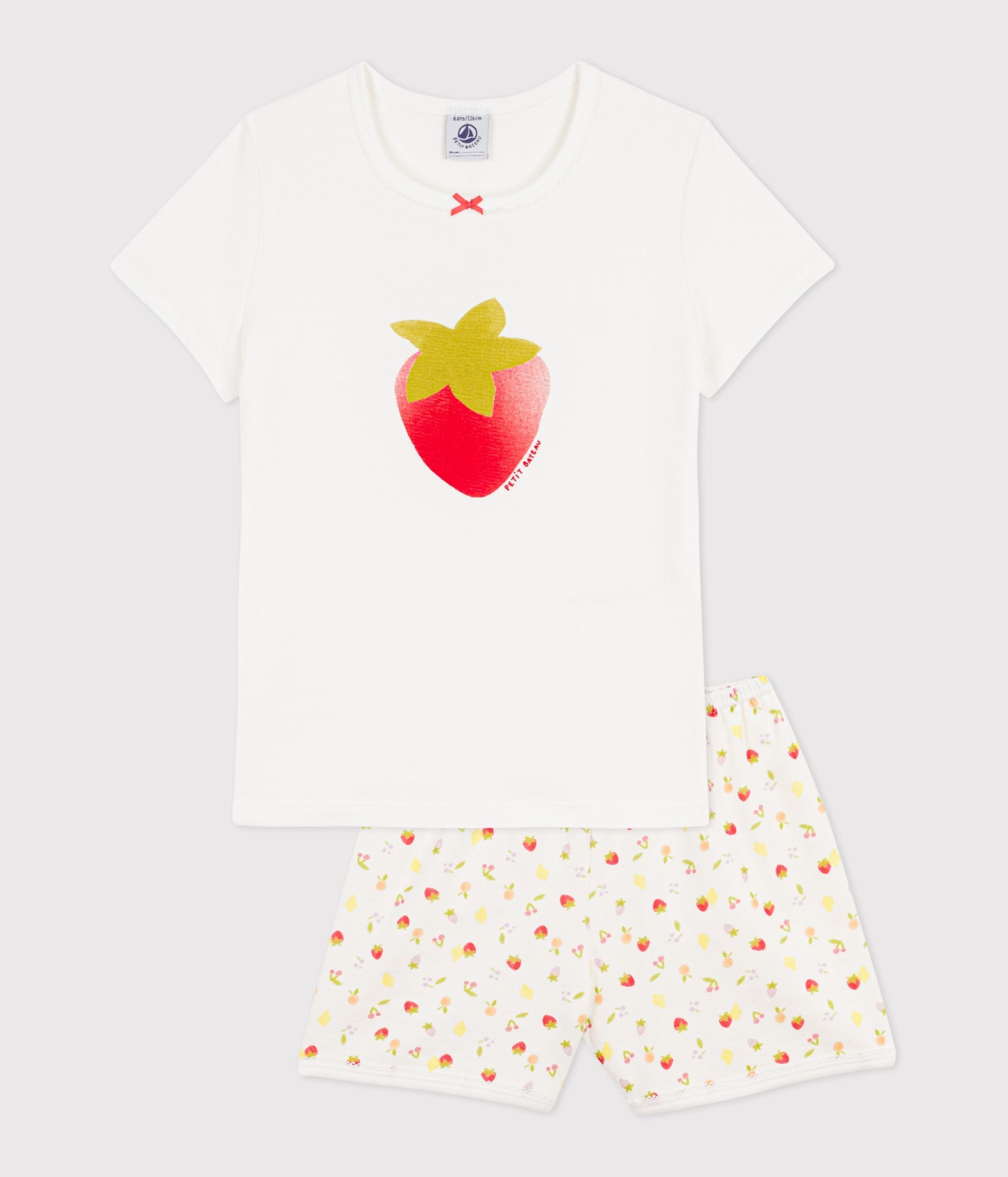 pyjama-short-enfant-en-coton-imprimé-fruits