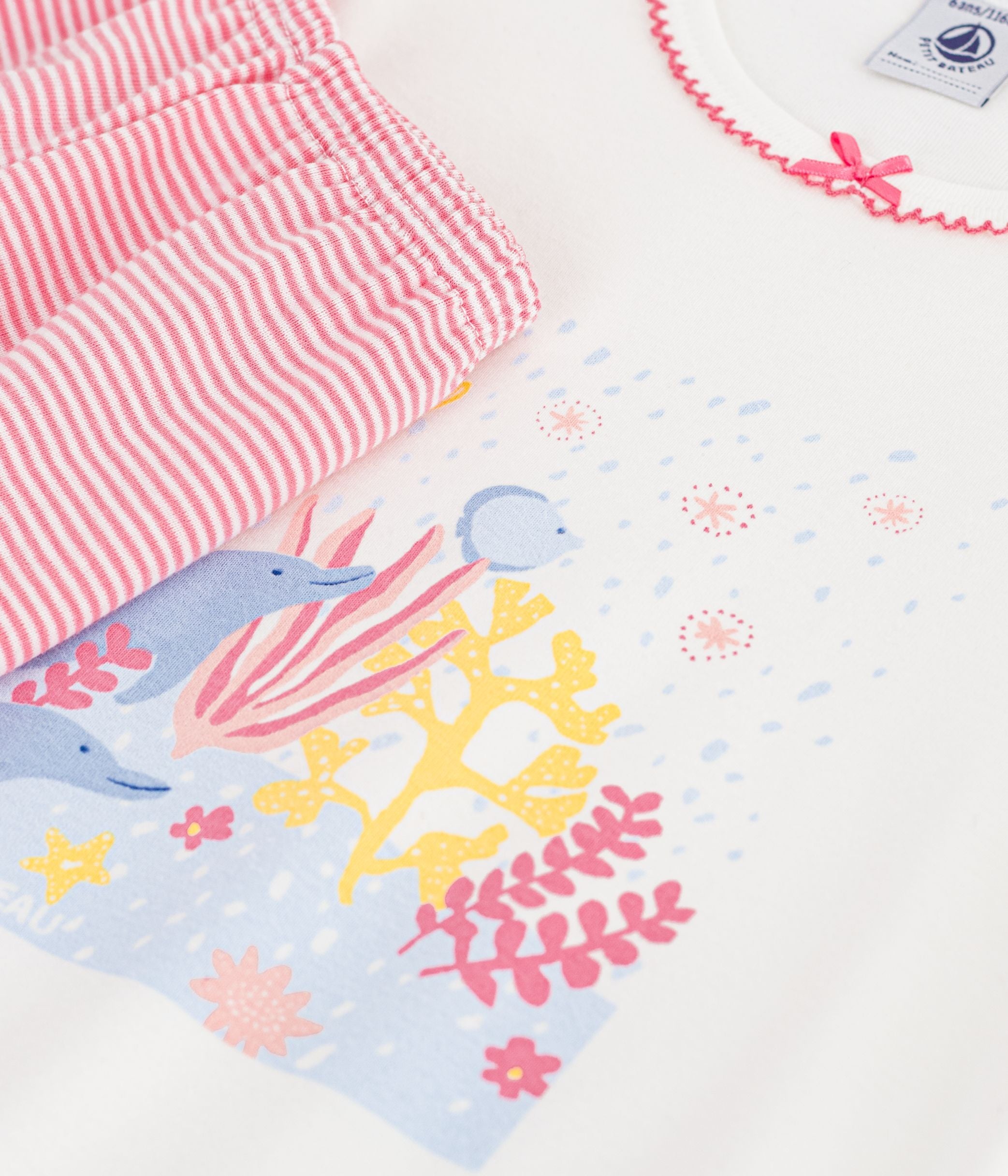 pyjama-short-enfant-en-coton-à-motif-océan