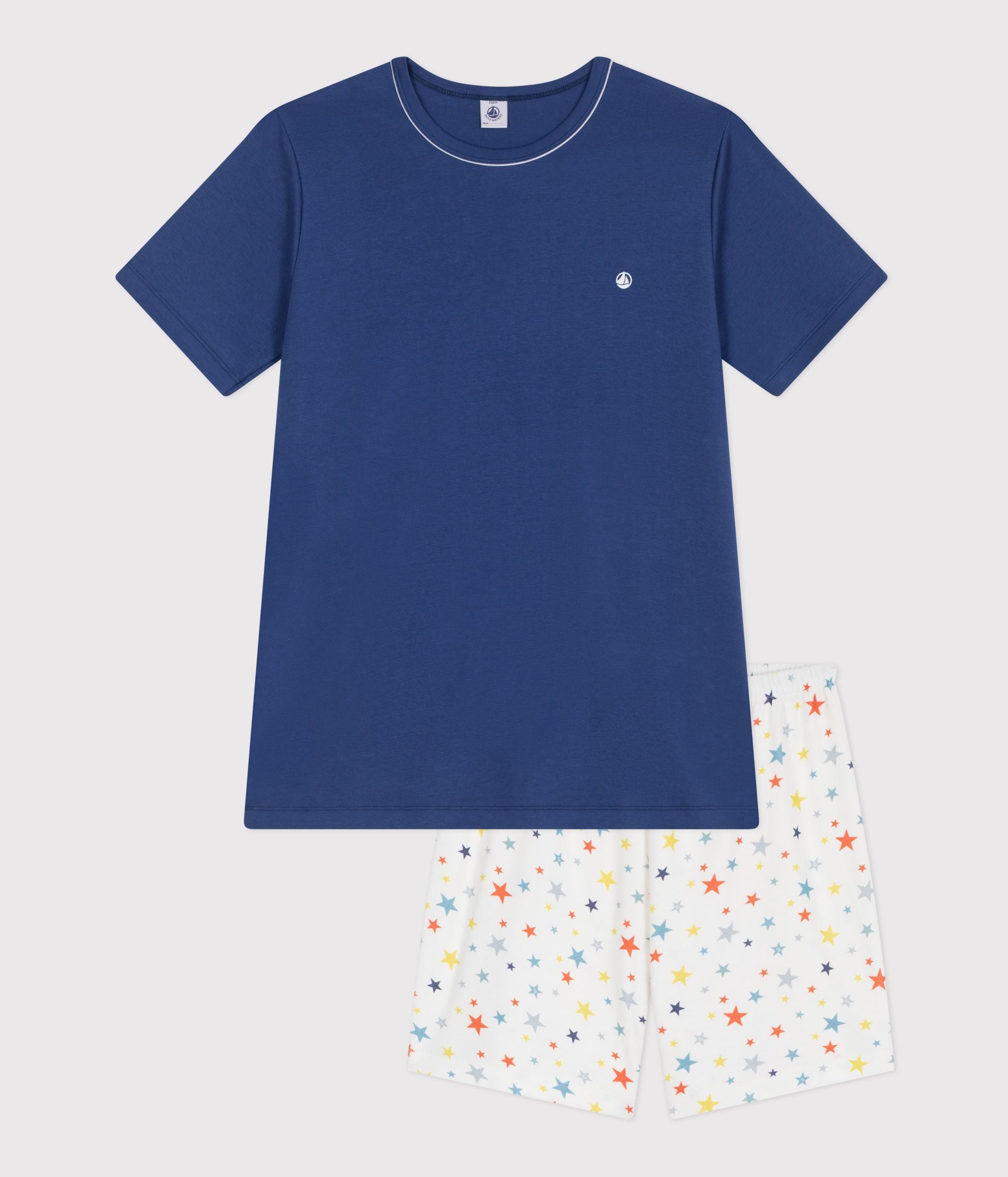 pyjama-junior-short-en-coton-imprimé-étoiles