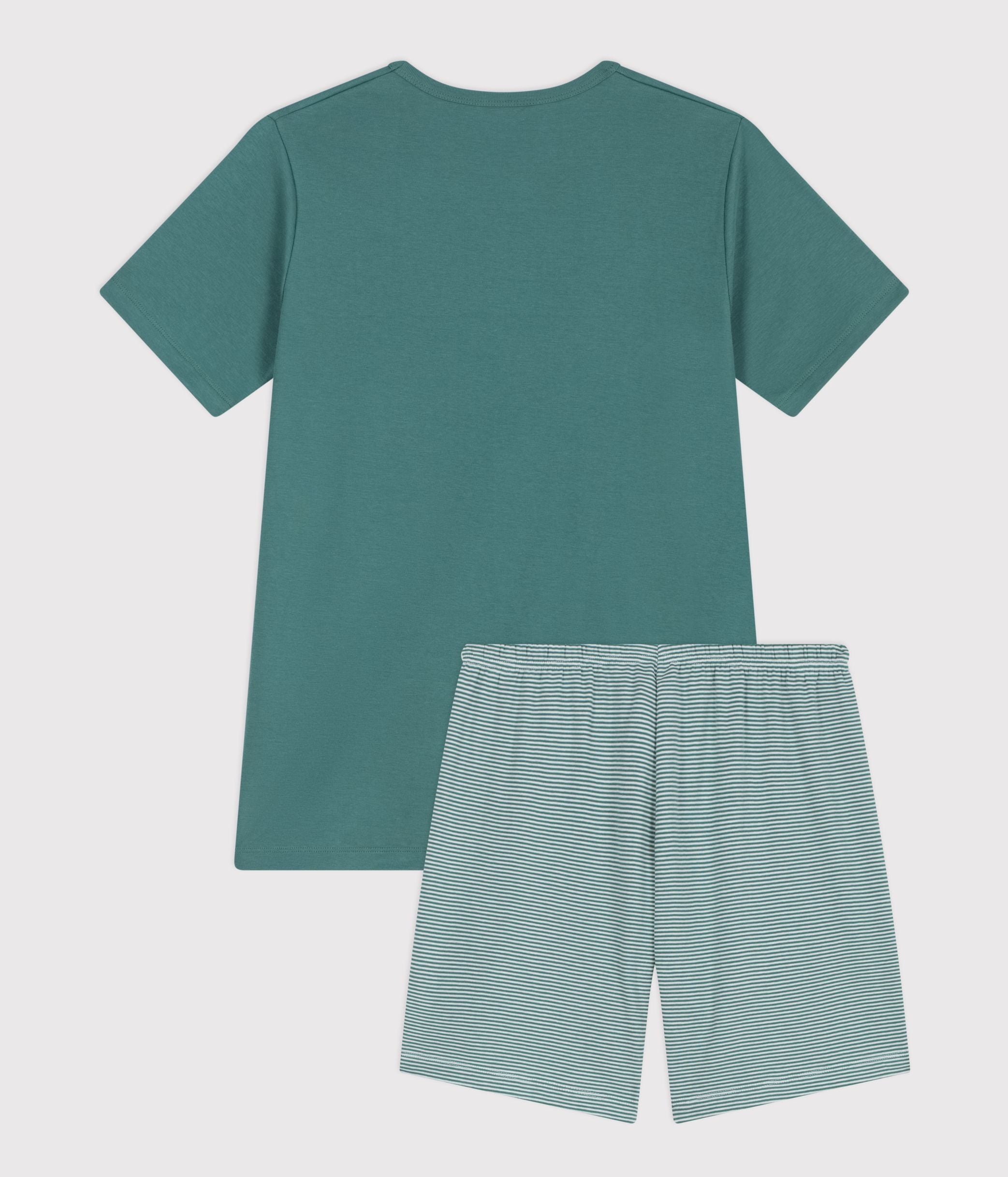 pyjama-junior-short-en-coton-à-rayures