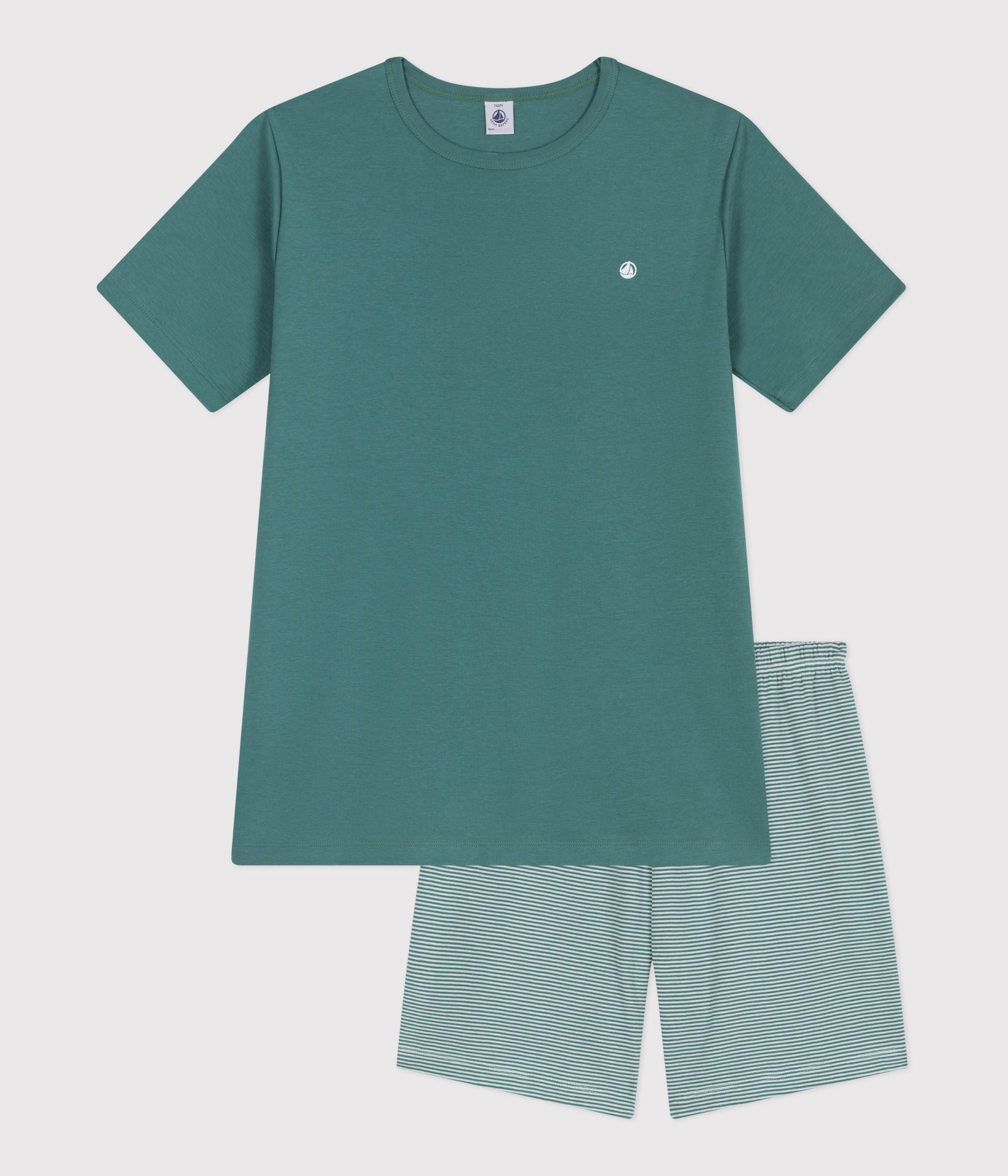 pyjama-junior-short-en-coton-à-rayures