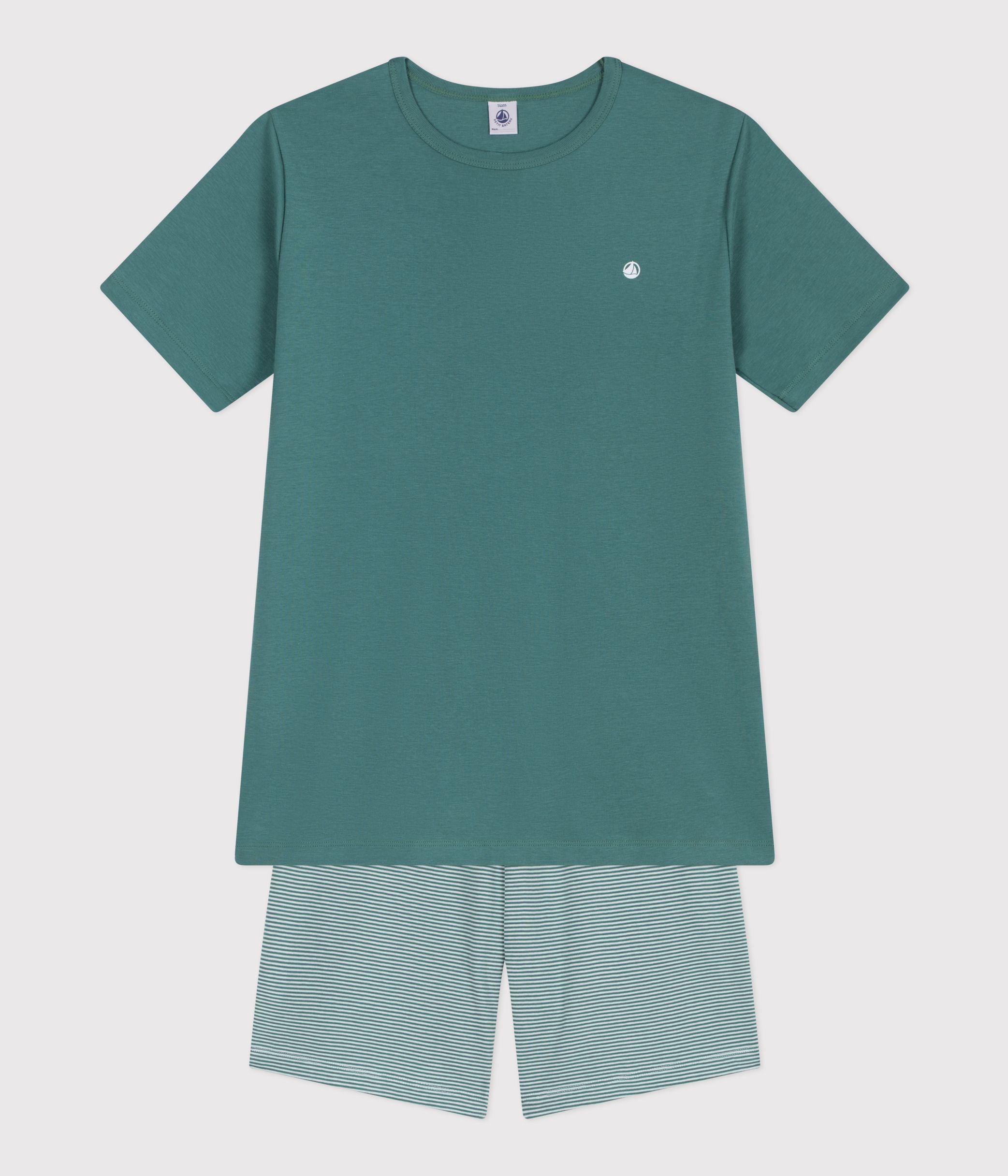 pyjama-junior-short-en-coton-à-rayures