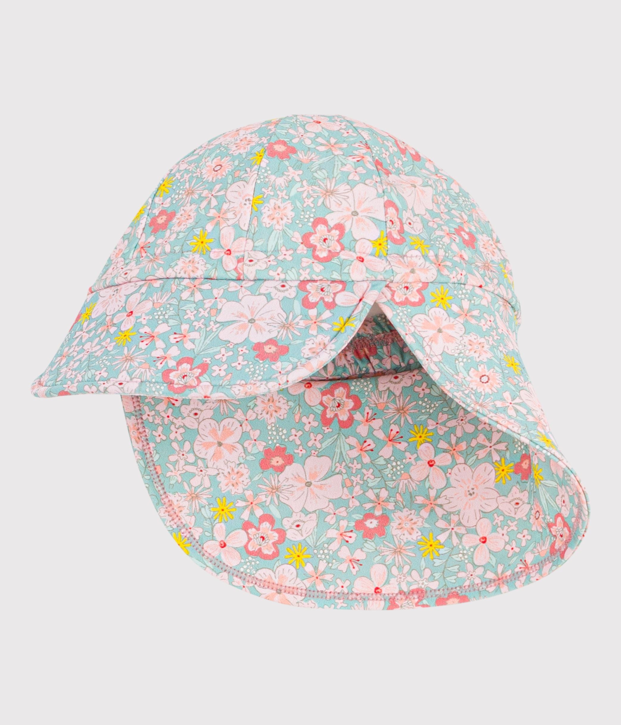casquette-anti-uv-bébé-imprimé-fleurs