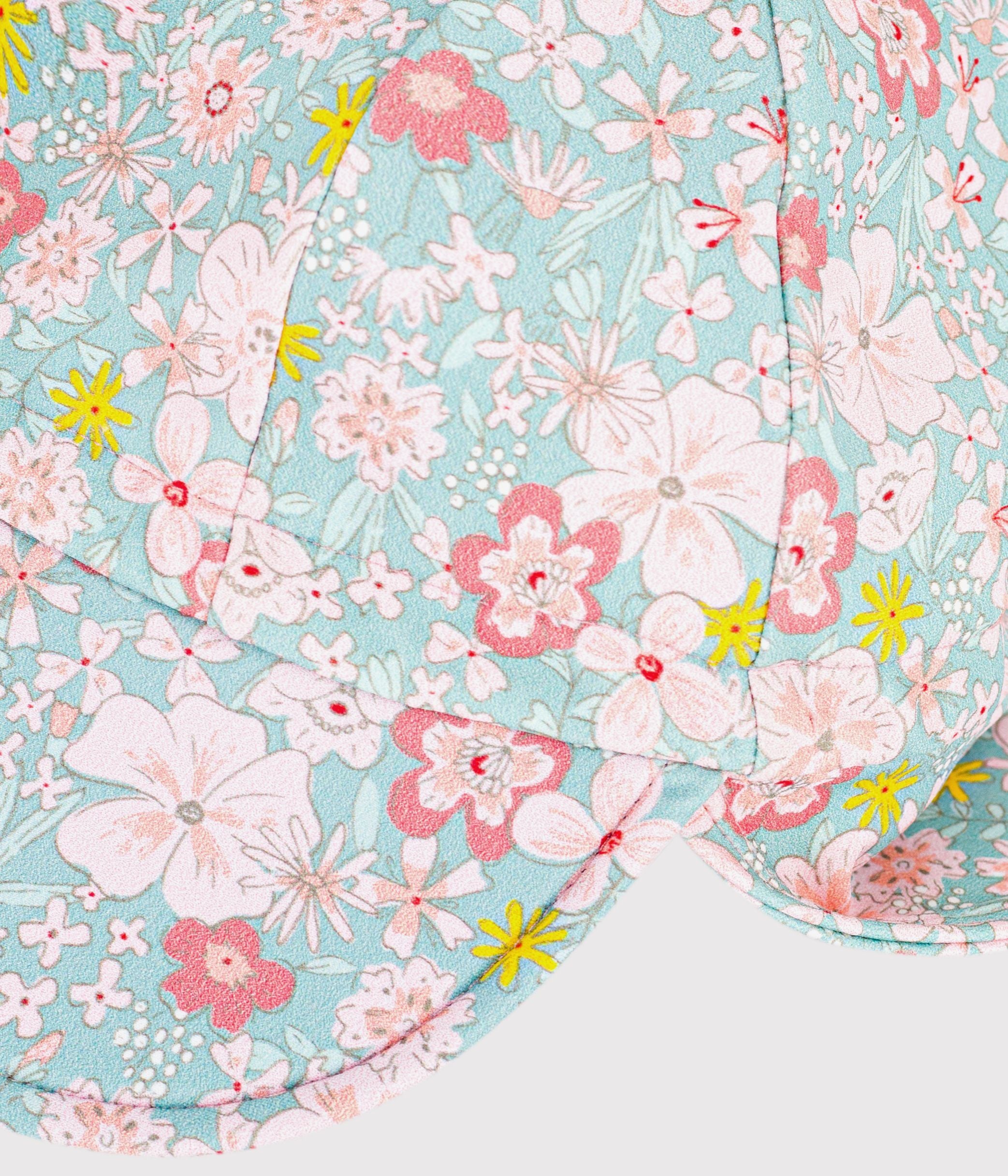 casquette-anti-uv-bébé-imprimé-fleurs