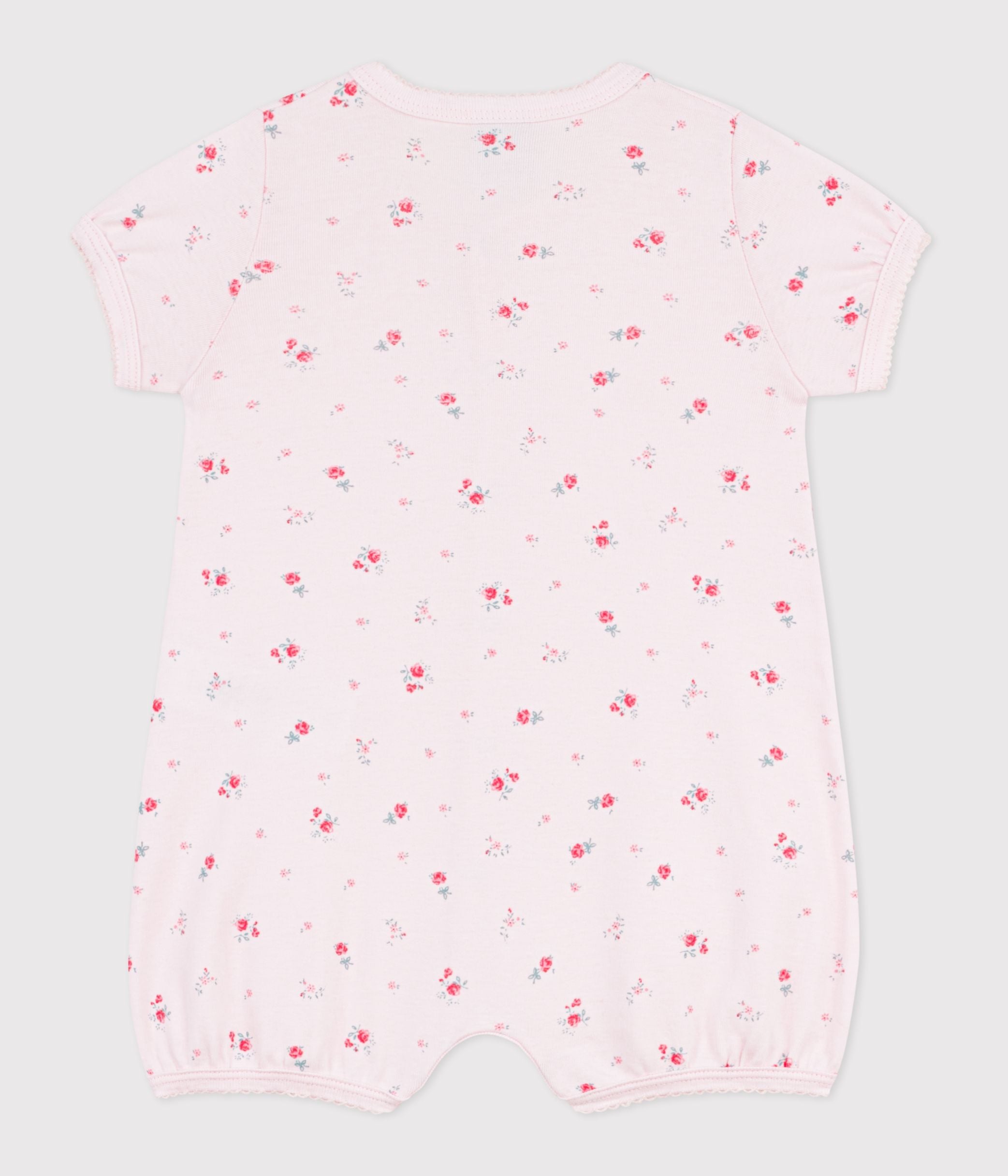 combinaison-courte-bébé-en-coton-fleuri