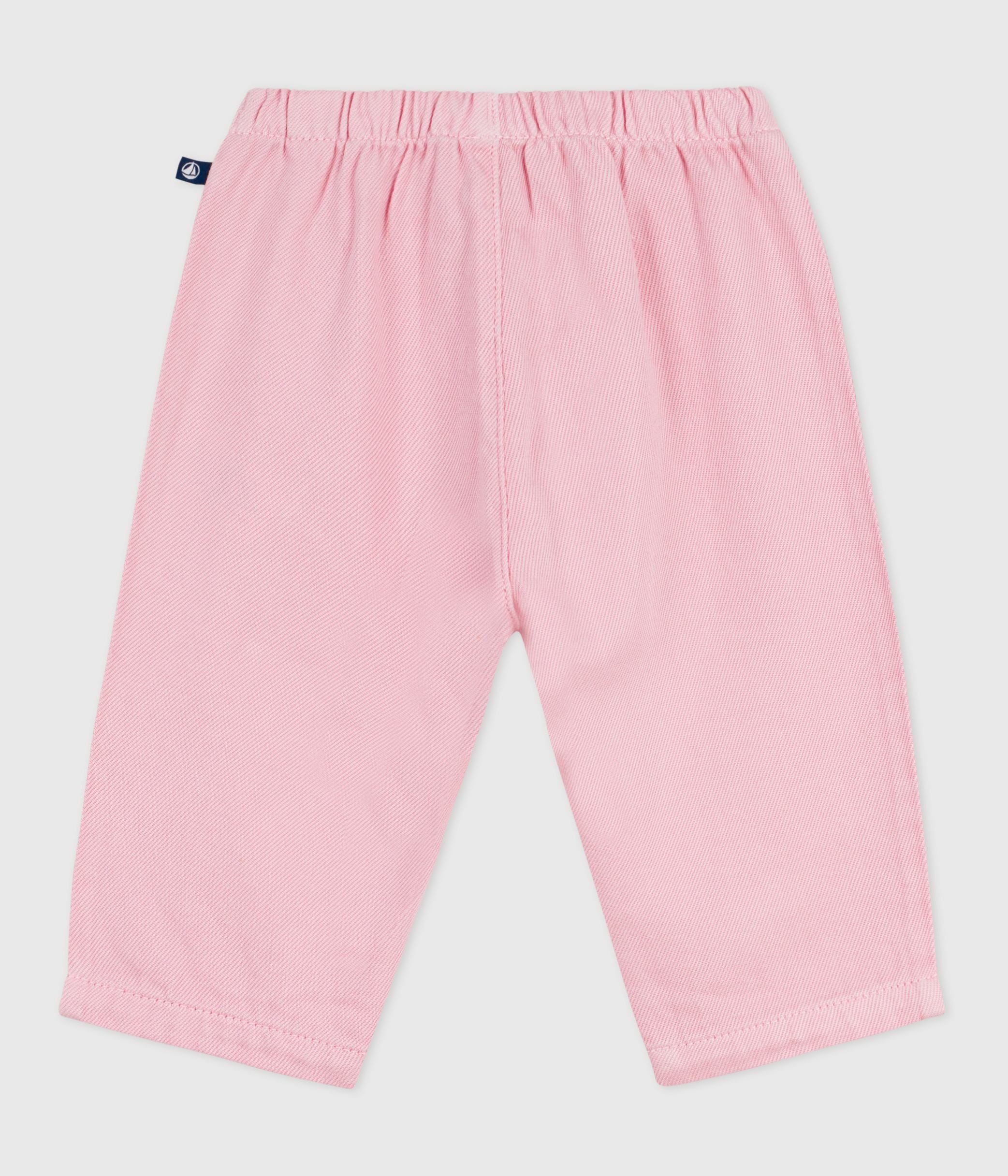 pantalon-bébé-en-coton-souple,-uni