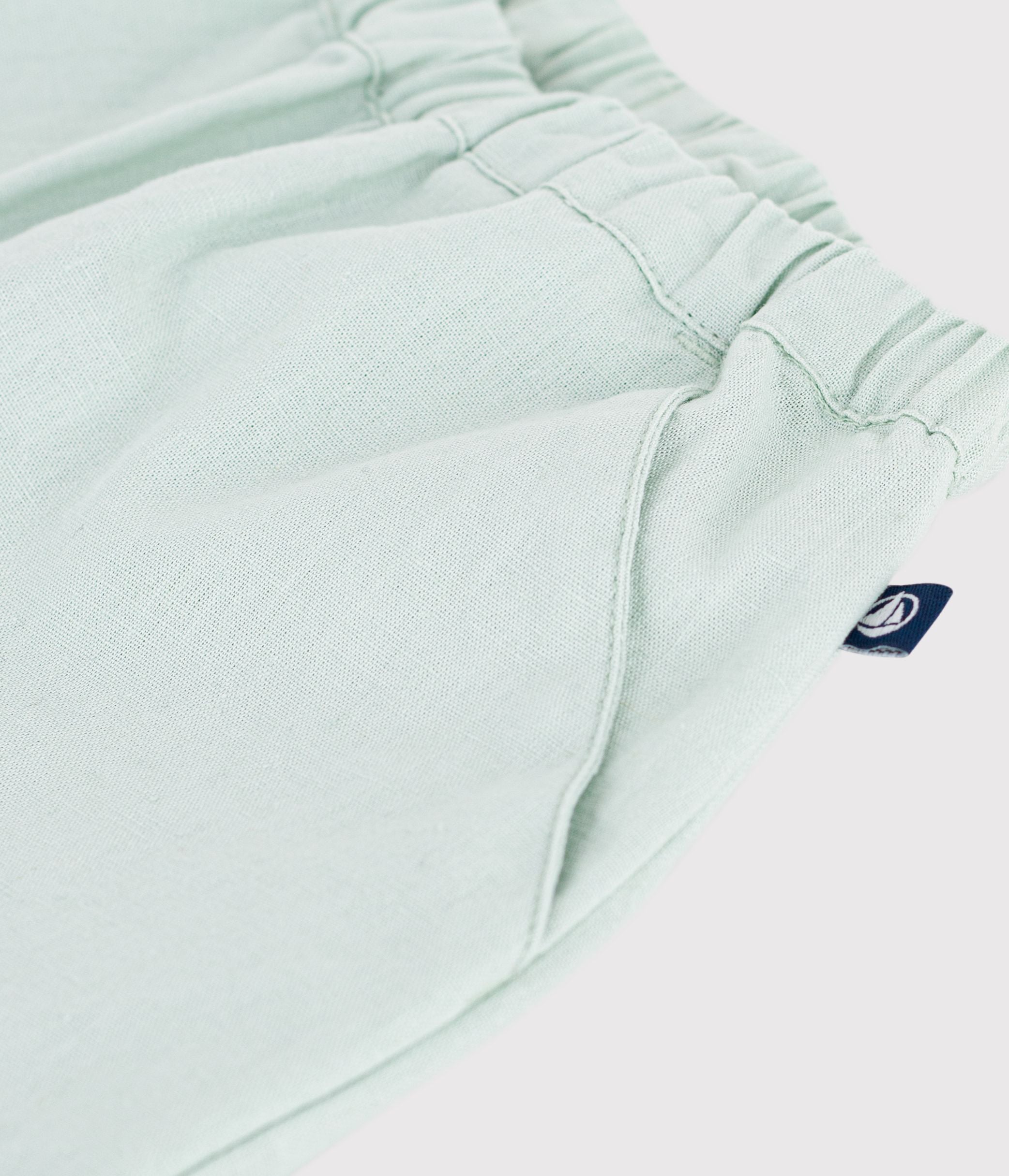 pantalon-bébé-en-coton/lin,-uni