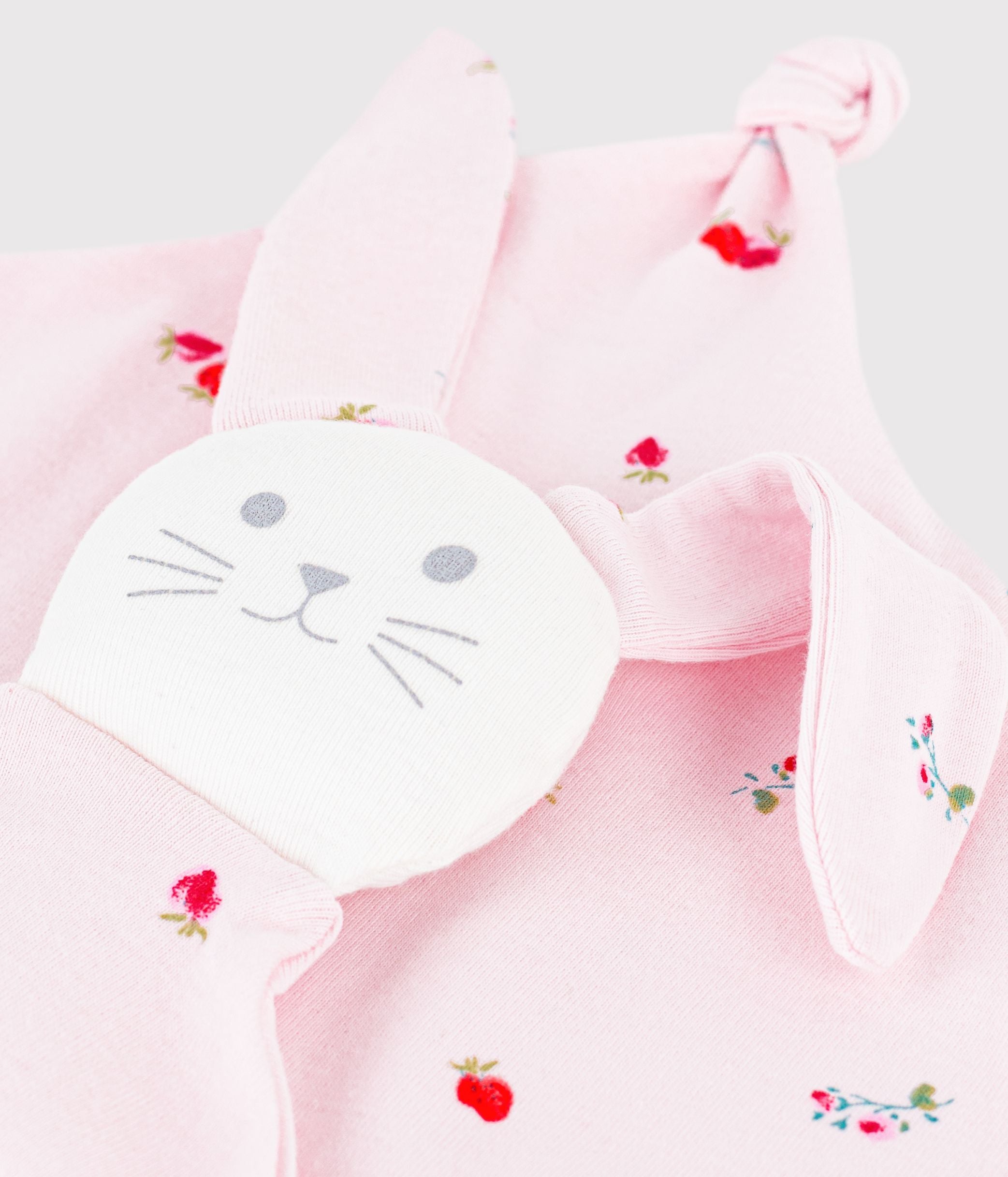 doudou-bébé-en-coton-imprimé-fleuri