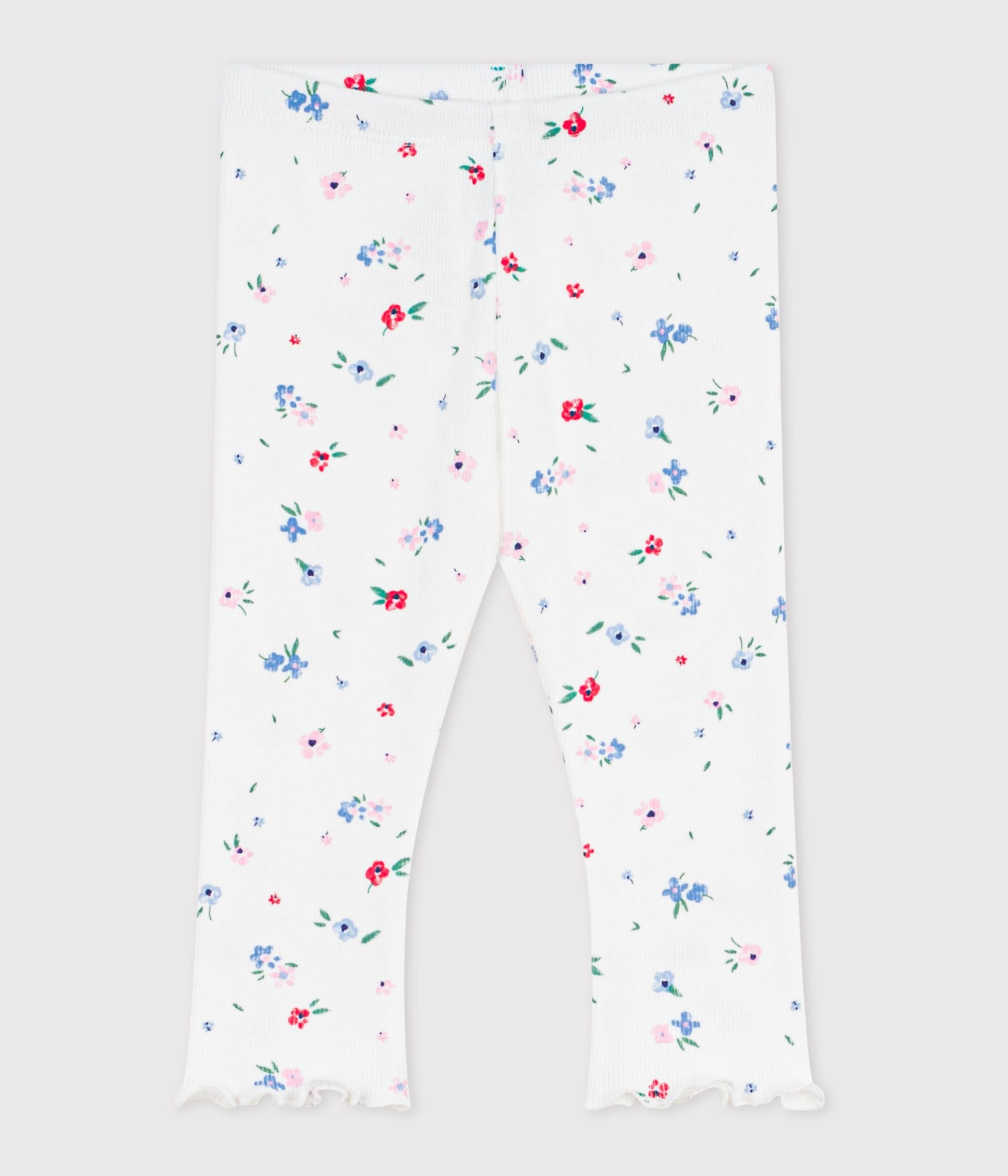 legging-bébé-en-coton,-imprimé-fleurs