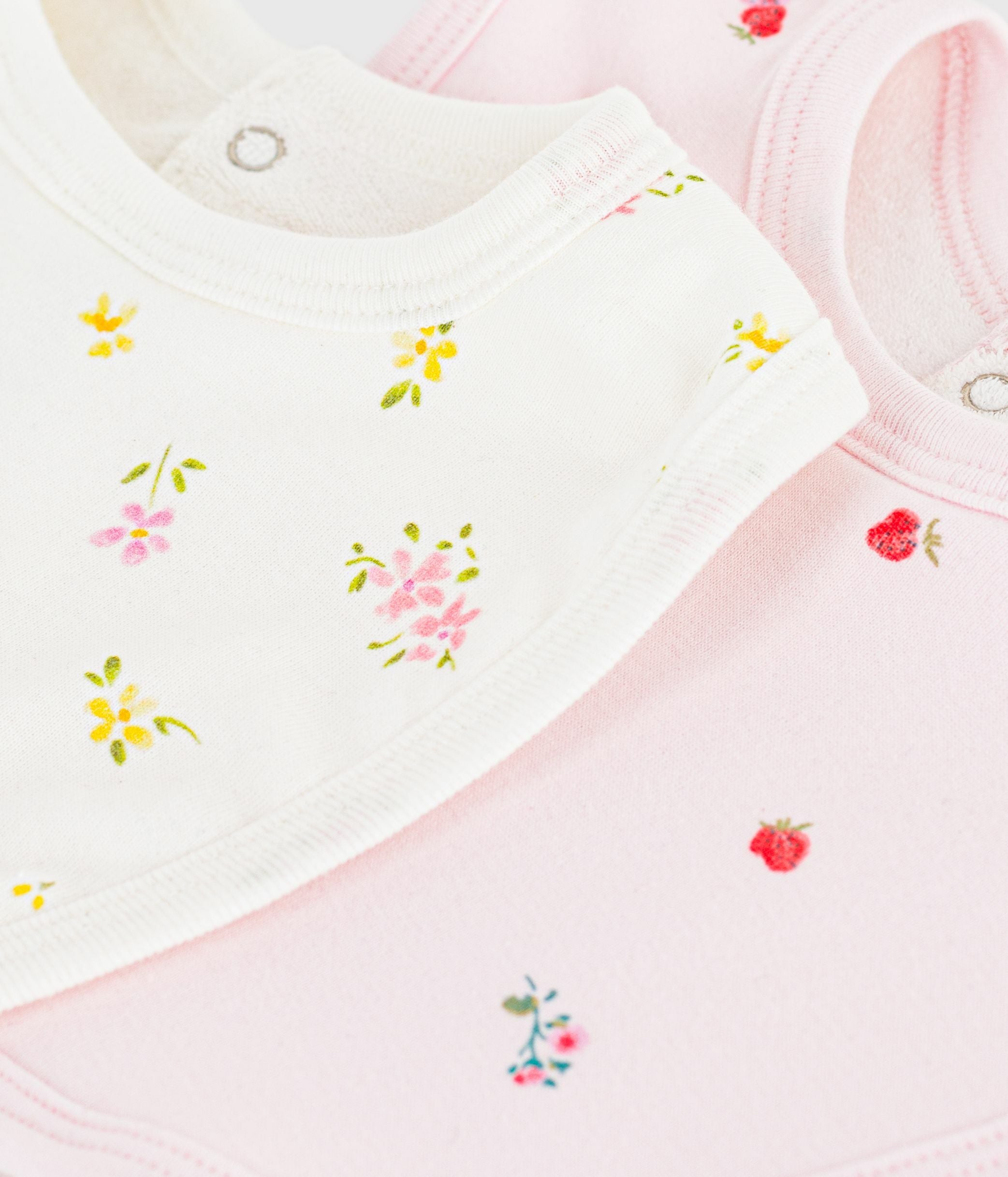 lot-de-2-bavoirs-en-coton-imprimé-fleuri