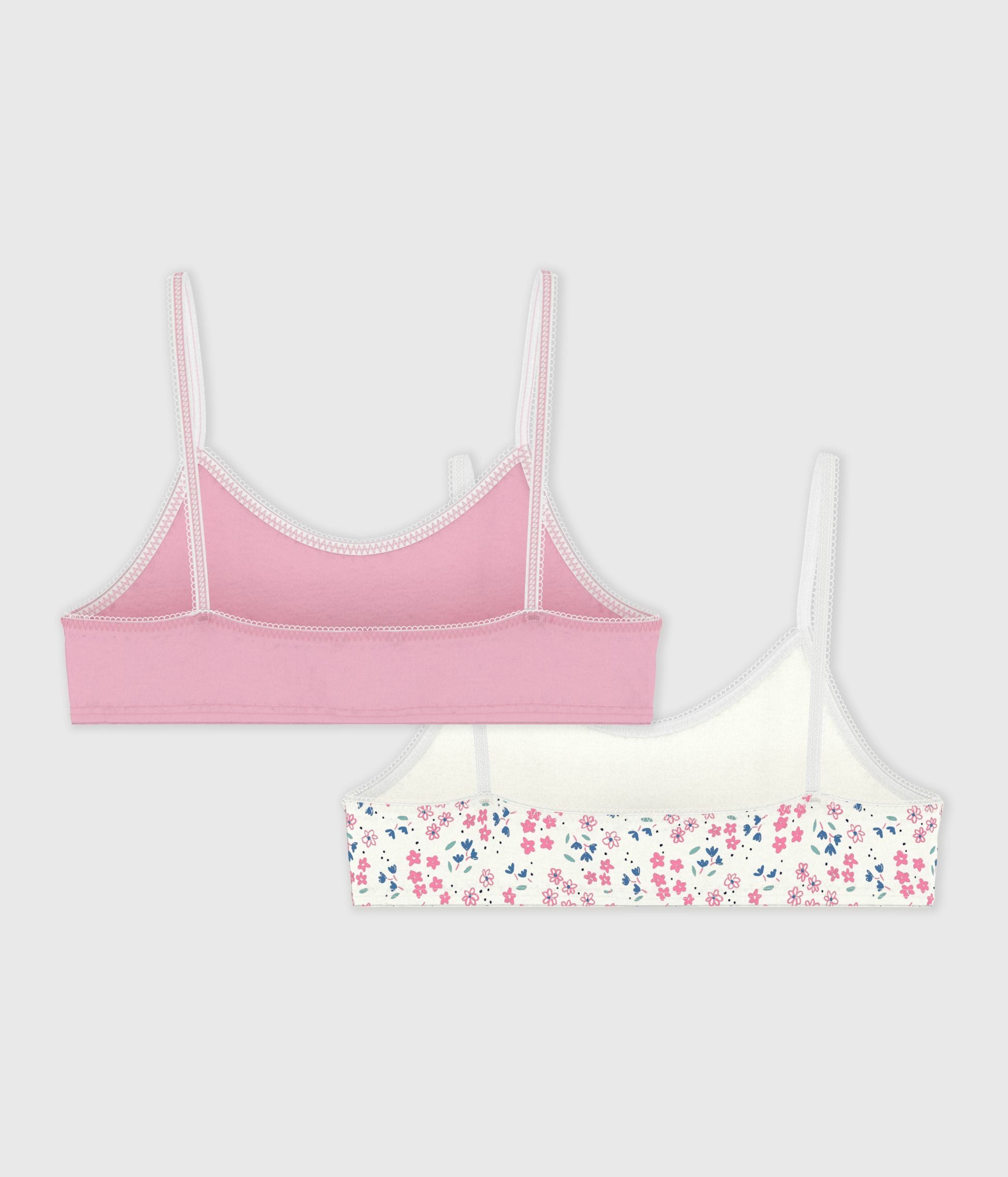 lot-de-2-brassières-enfant-en-coton-imprimé-fleuri